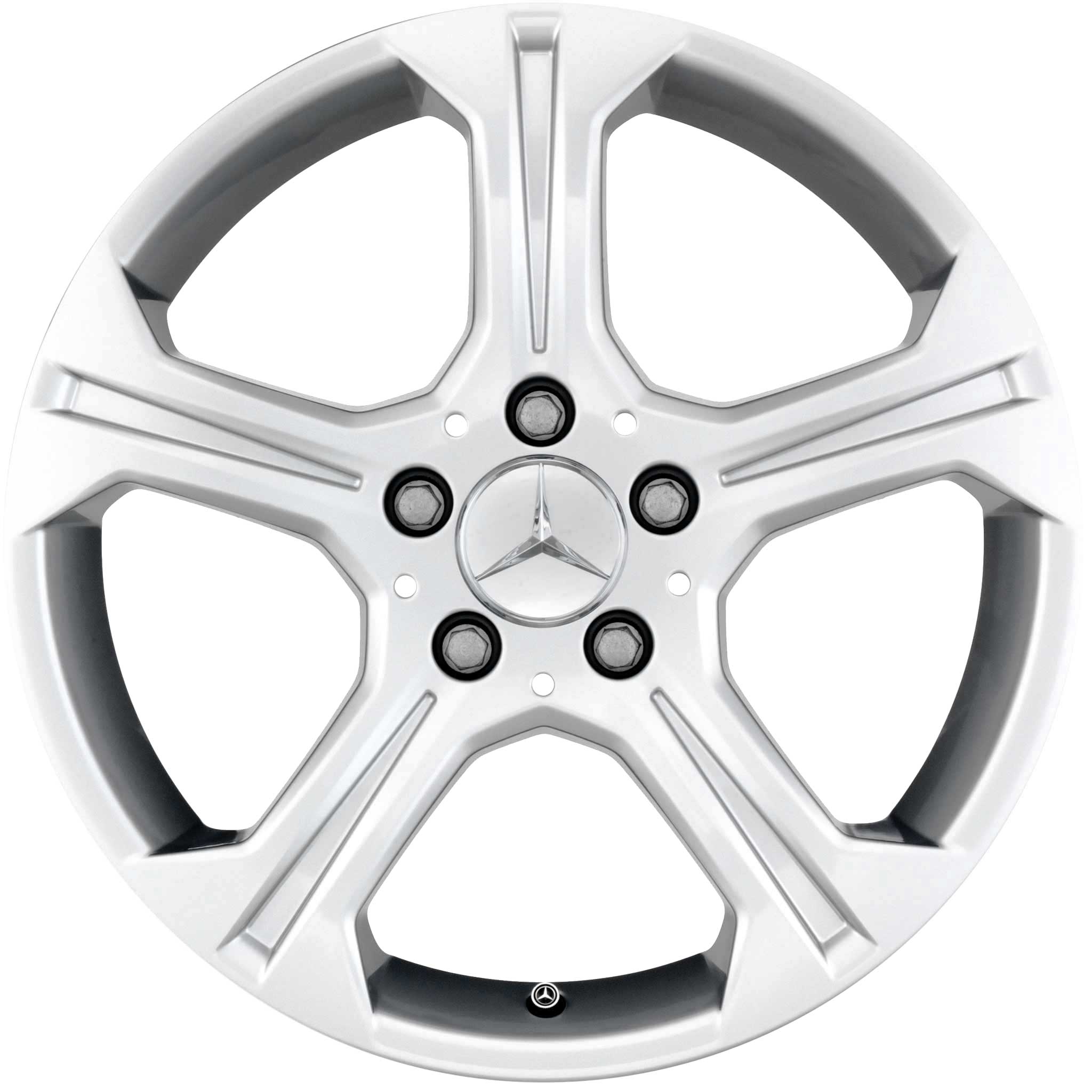 Mercedes 5 Spoke [204-17] Titanium Silver Alloy Wheel Product Image #1