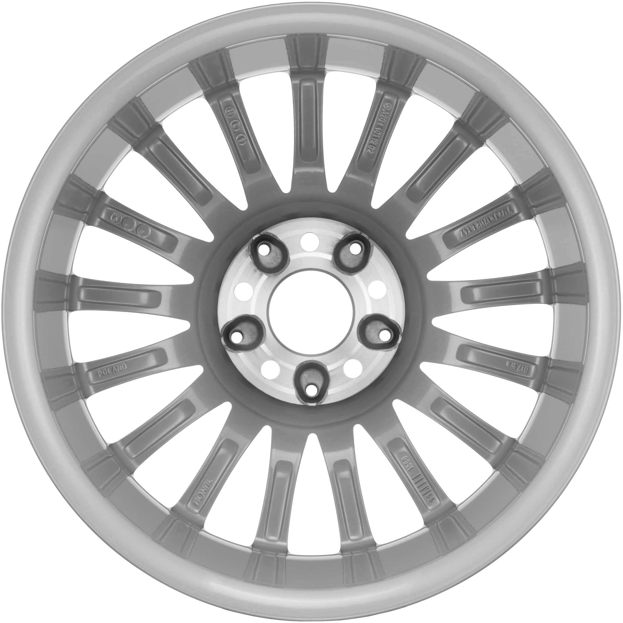 Mercedes 17 Spoke [204-17] Titanium Silver Alloy Wheel Product Image #2