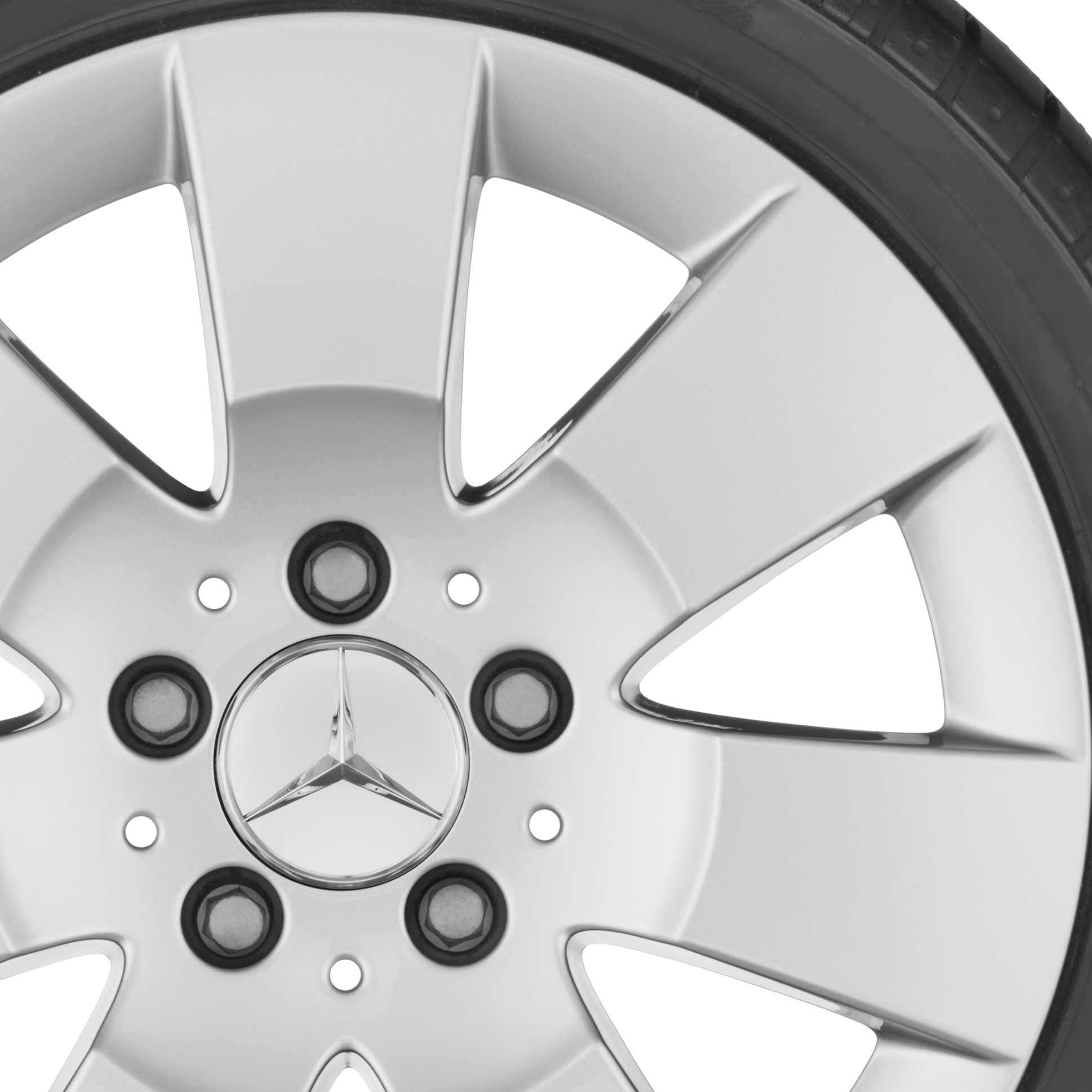 Mercedes 7 Spoke [204-16] Titanium Silver Alloy Wheel Product Image #2