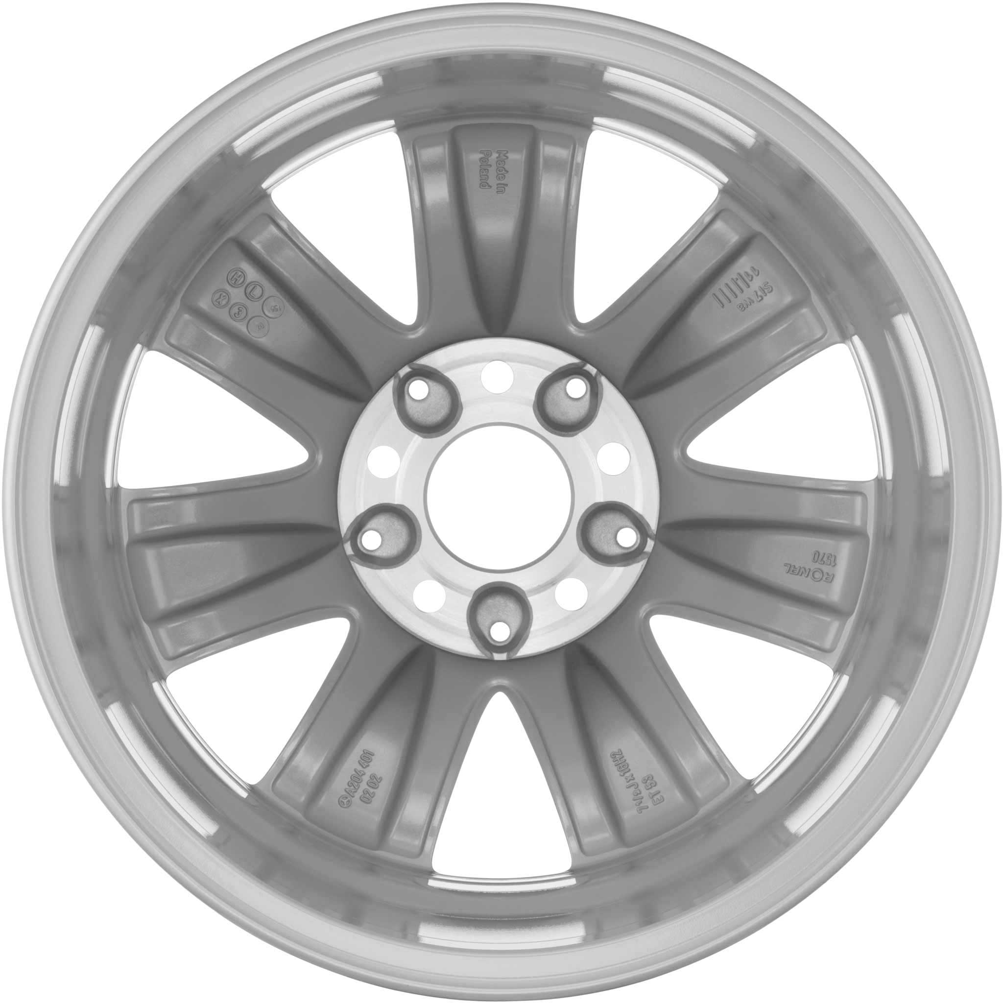 Mercedes 7 Spoke [204-16] Titanium Silver Alloy Wheel Product Image #3