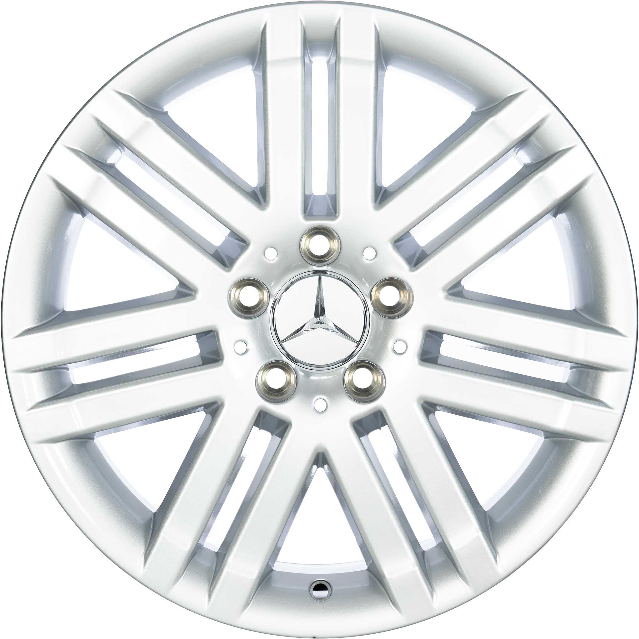 Mercedes 7 Twin Spoke [204-17] Titanium Silver Alloy Wheel Product Image #1