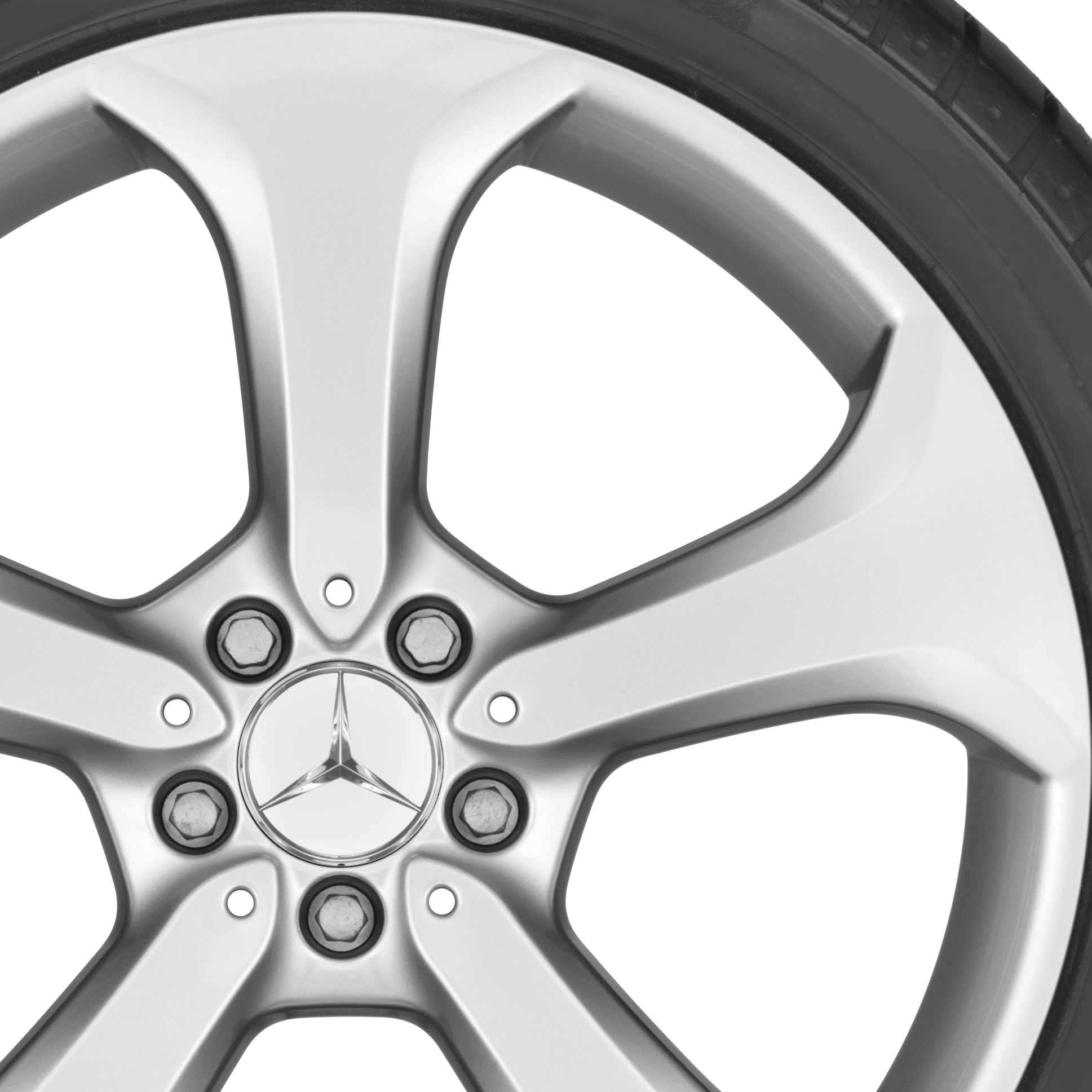 Mercedes 5 Spoke [204-20] Vanadium Silver Alloy Wheel Product Image #2
