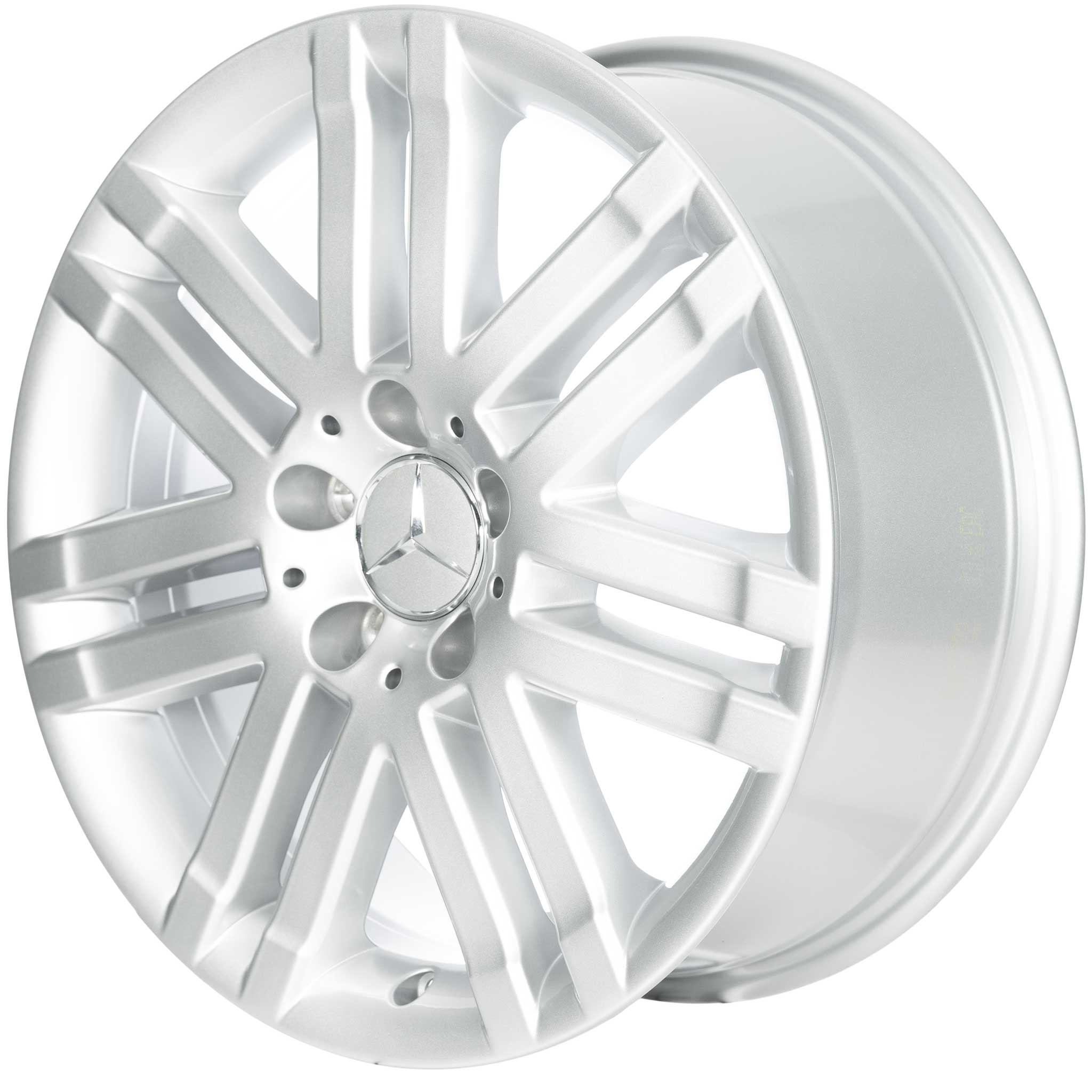 Mercedes 7 Twin Spoke [204-17] Titanium Silver Alloy Wheel Product Image #2