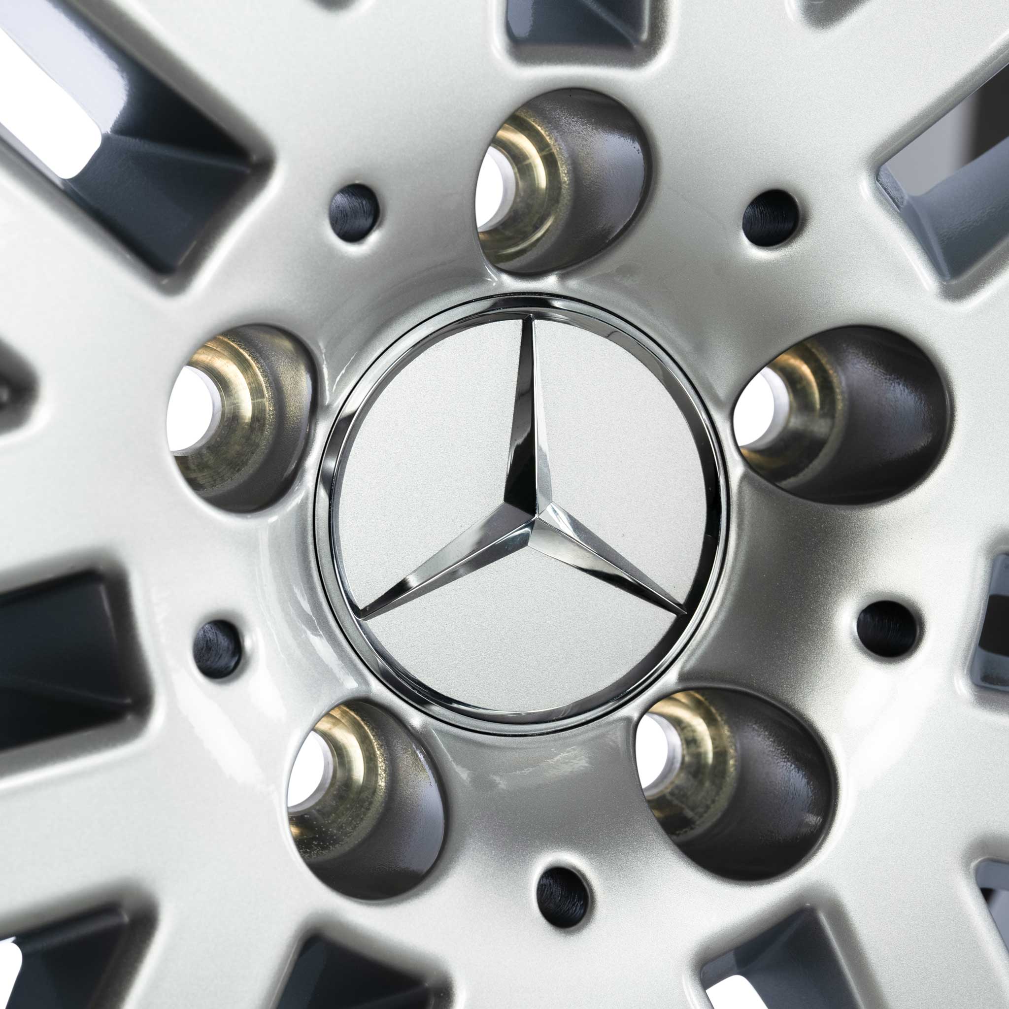 Mercedes 7 Twin Spoke [204-17] Titanium Silver Alloy Wheel Product Image #4