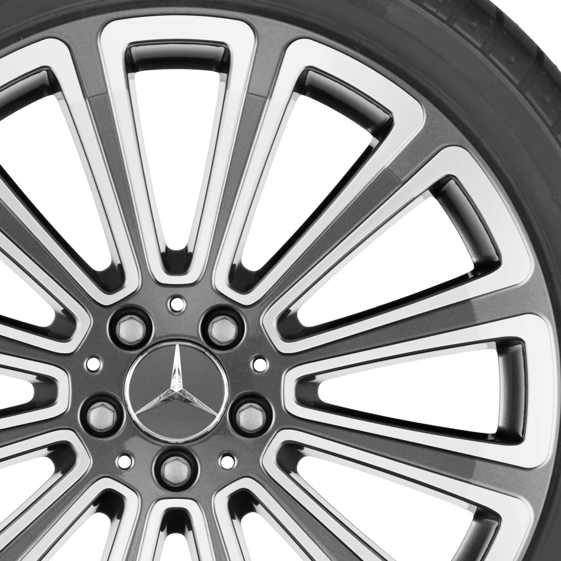 Mercedes 12 Spoke [204-20] Himalaya Grey with High Sheen Alloy Wheel Product Image #2