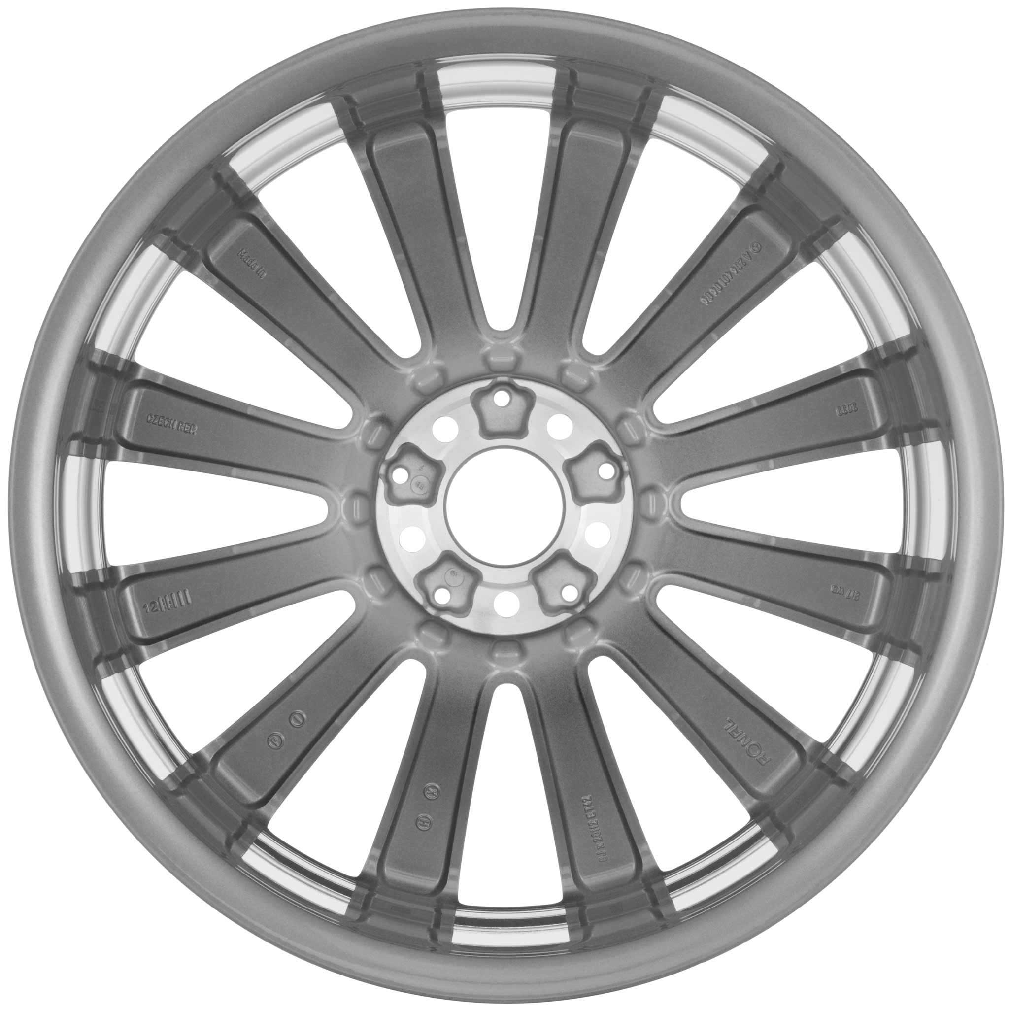 Mercedes 12 Spoke [204-20] Himalaya Grey with High Sheen Alloy Wheel Product Image #3