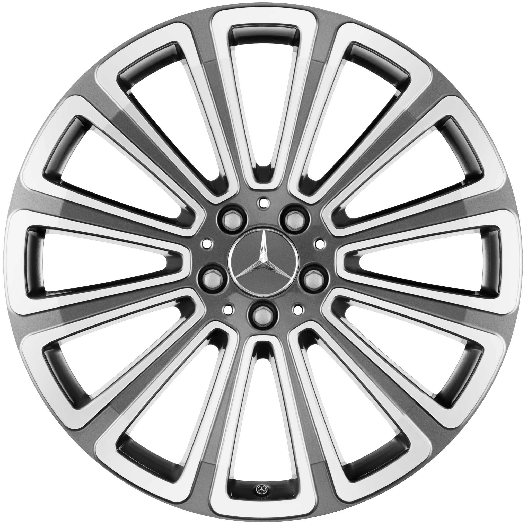 Mercedes 12 Spoke [204-20] Himalaya Grey with High Sheen Alloy Wheel Product Image #1