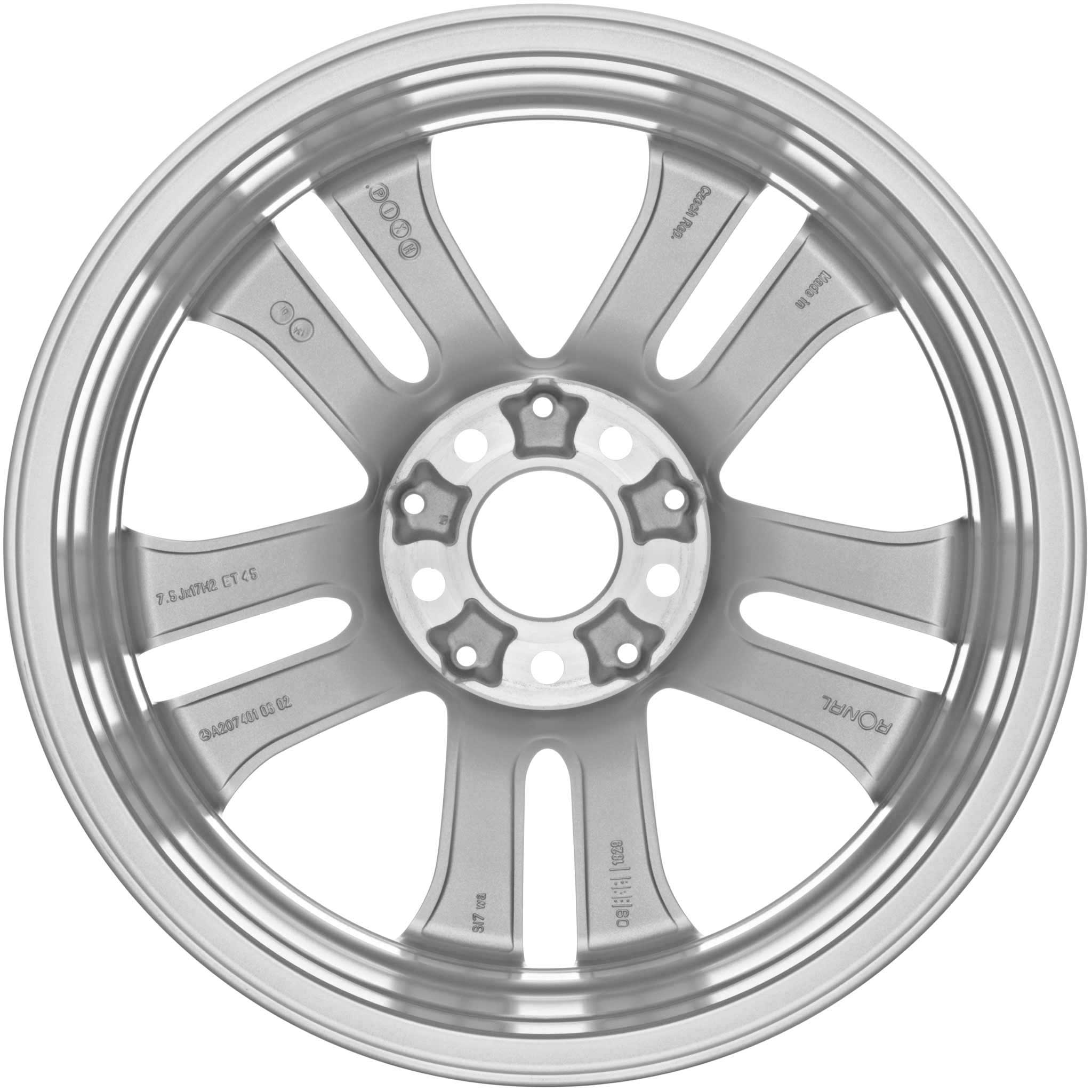 Mercedes 5 Twin Spoke [204-17] Titanium Silver Alloy Wheel Product Image #2