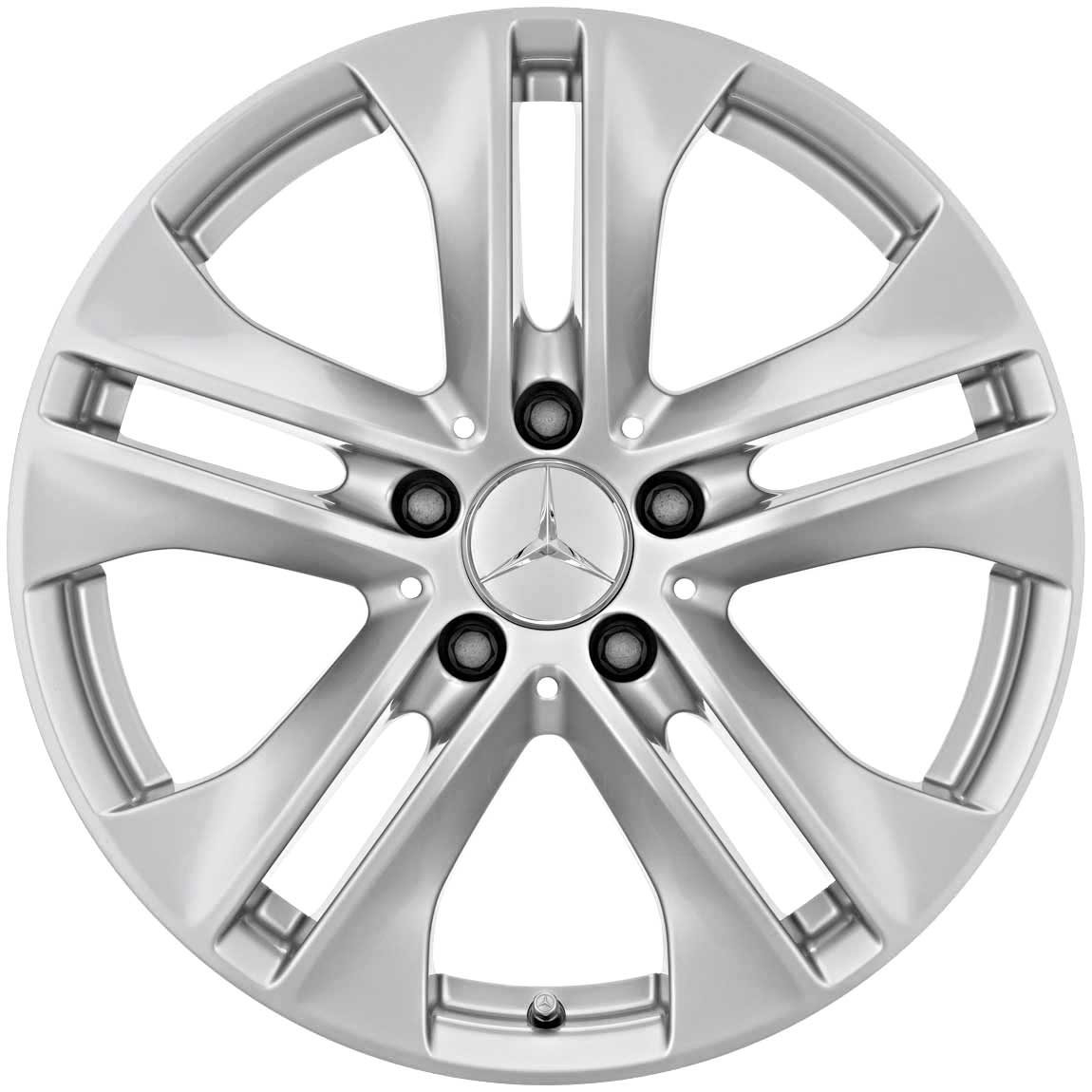 Mercedes 5 Twin Spoke [204-17] Titanium Silver Alloy Wheel Product Image #1