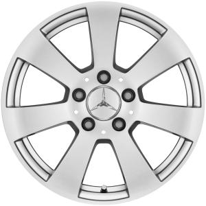 Mercedes 7 Spoke [204-16] Titanium Silver Alloy Wheel for Mercedes C-Class C204 - Sizes 16in
