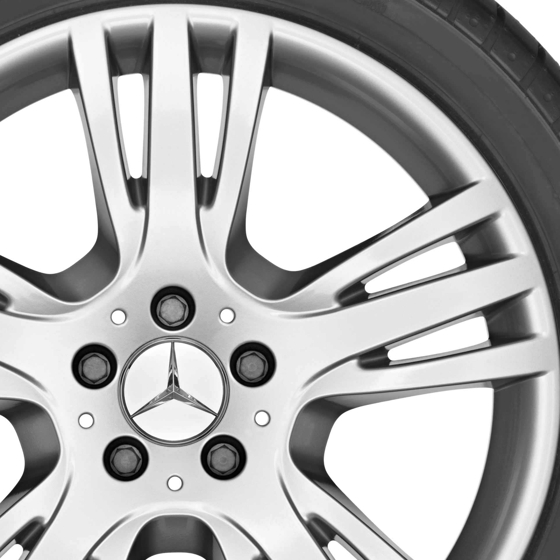 Mercedes 5 Triple Spoke [204-19] Titanium Silver Alloy Wheel Product Image #2