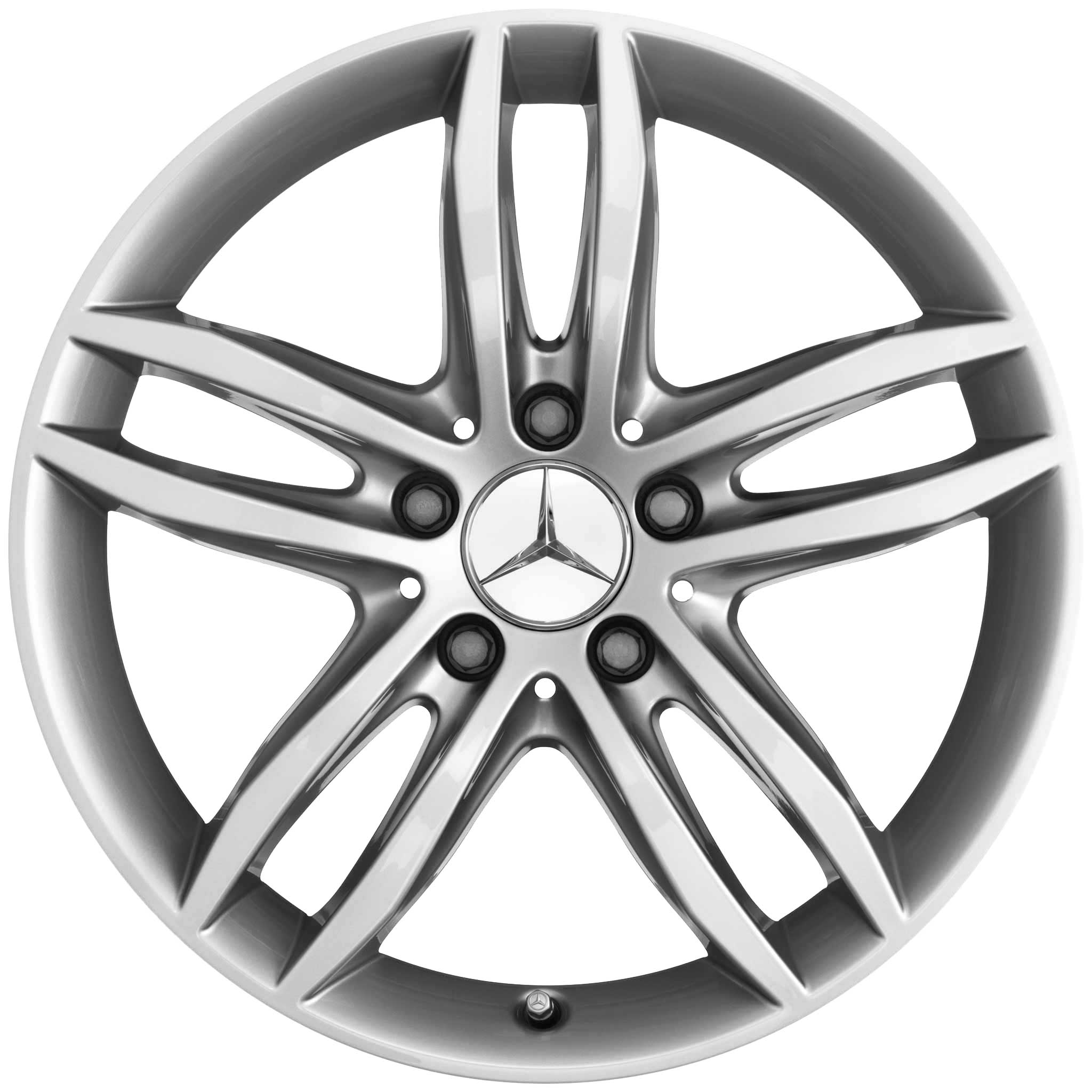Mercedes 5 Twin Spoke [204-17] Titanium Silver Alloy Wheel Product Image #1