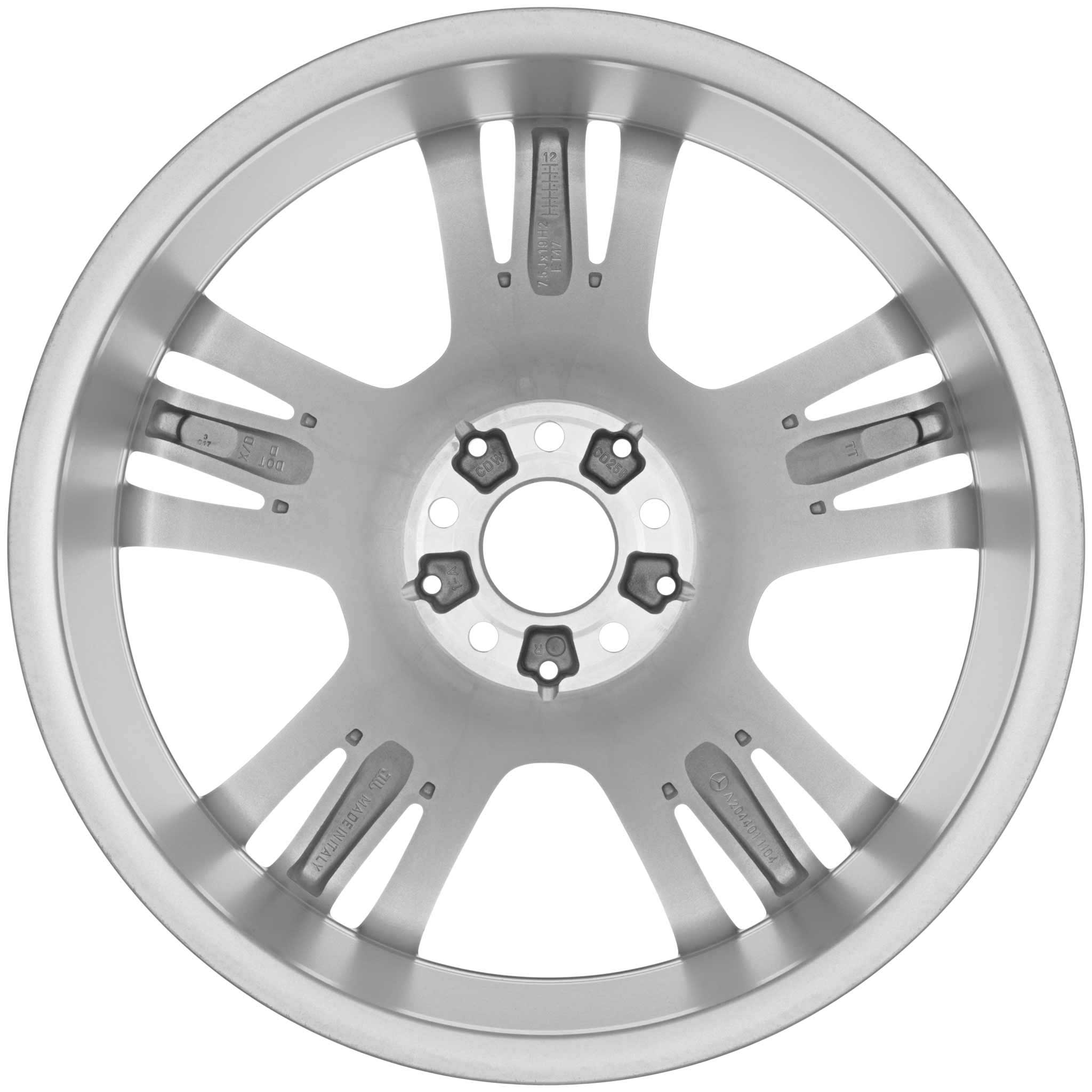 Mercedes 5 Triple Spoke [204-19] Titanium Silver Alloy Wheel Product Image #3