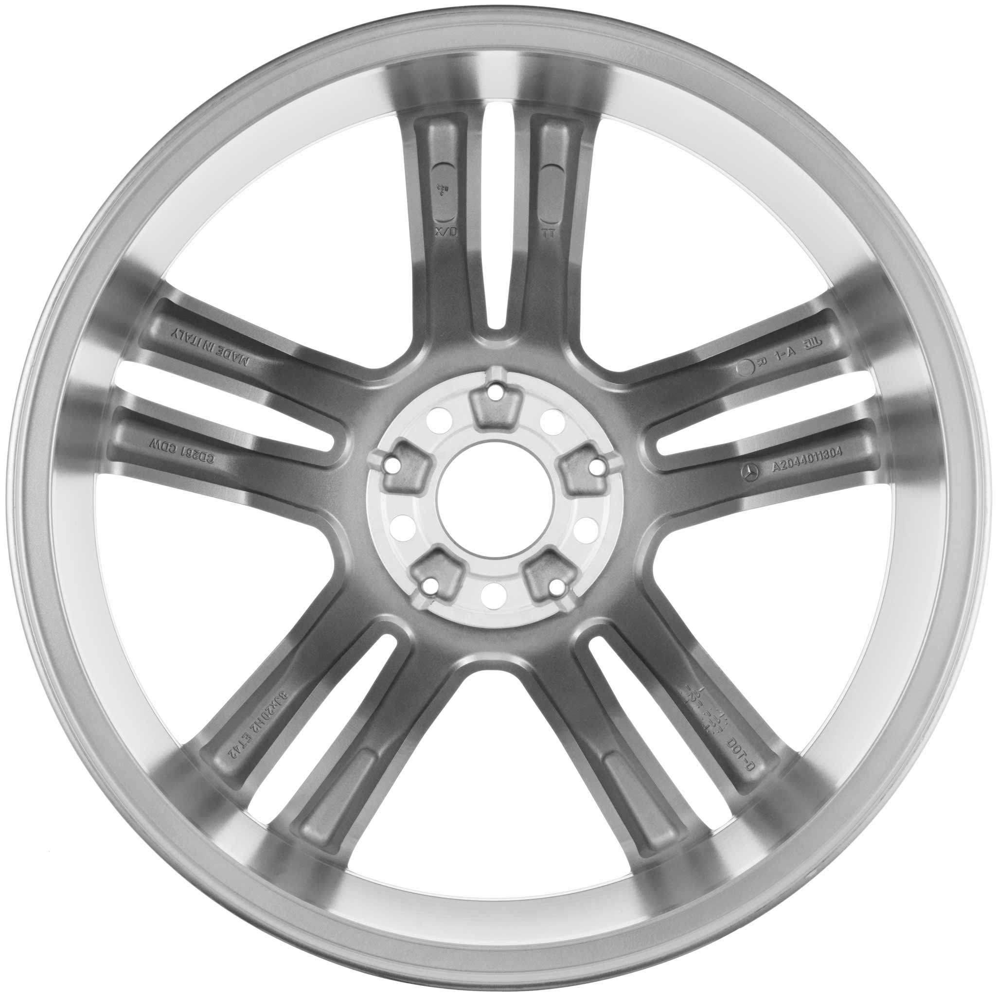 Mercedes 5 Twin Spoke [204-20] Himalaya Grey with High Sheen Alloy Wheel Product Image #3