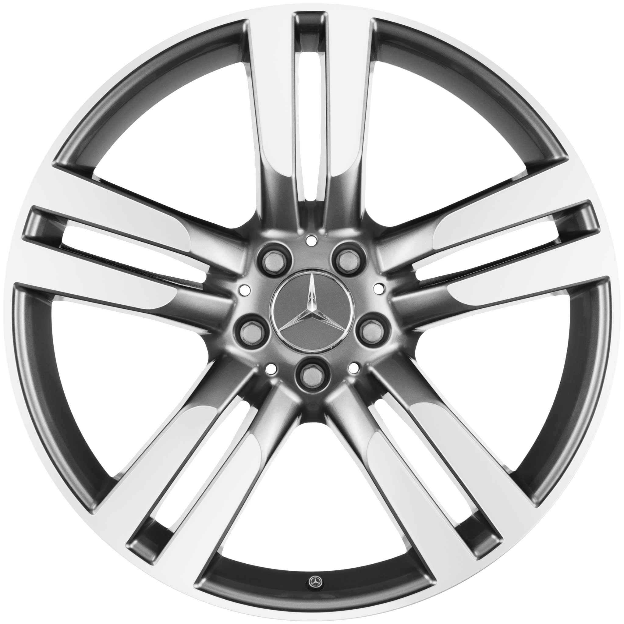 Mercedes 5 Twin Spoke [204-20] Himalaya Grey with High Sheen Alloy Wheel Product Image #1