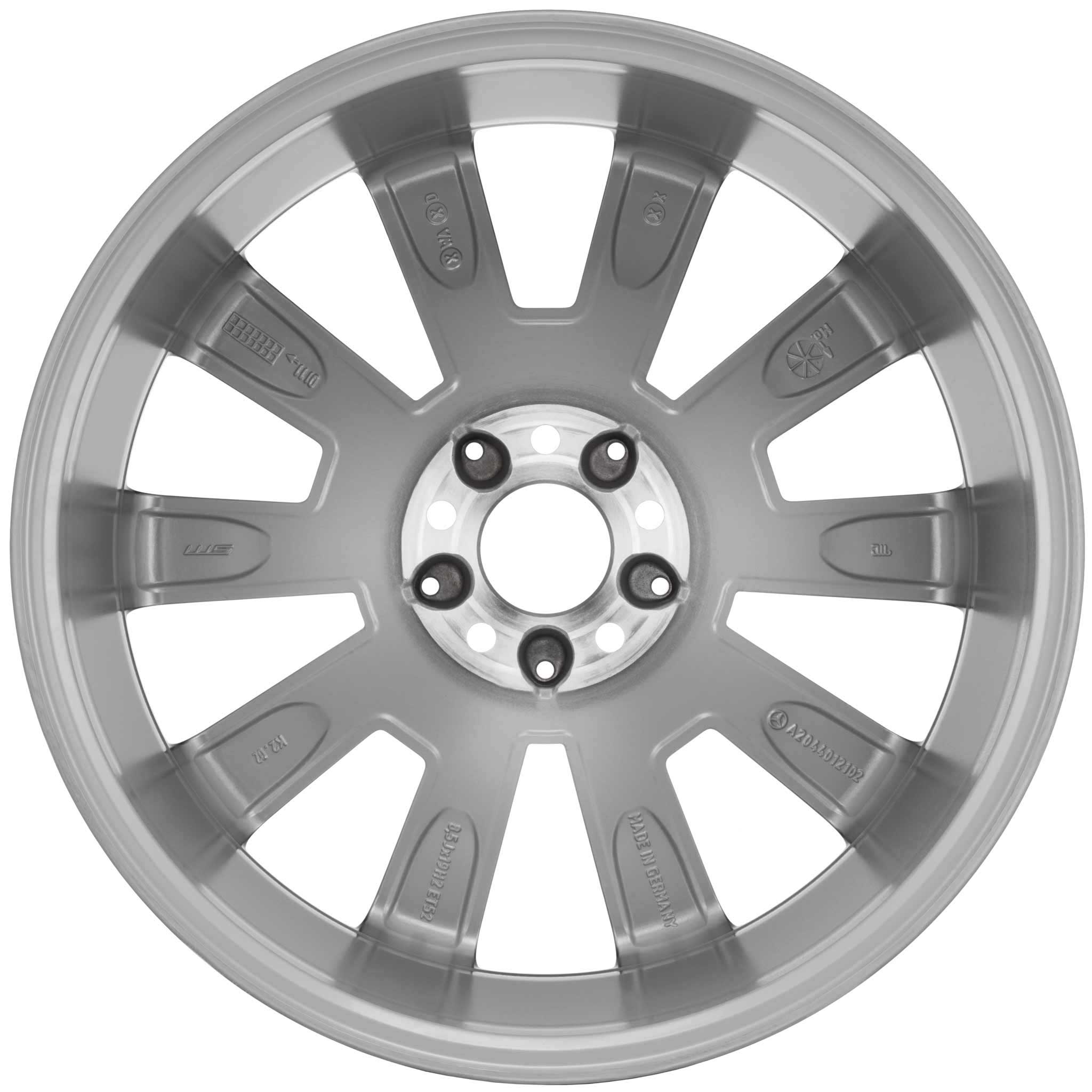 Mercedes 5 Twin Spoke [204-19] Titanium Silver Alloy Wheel Product Image #2