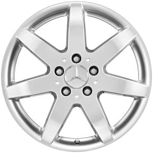 Mercedes 7 Spoke [204-17] Titanium Silver Alloy Wheel for Mercedes GLK-Class X204 - Sizes 17in