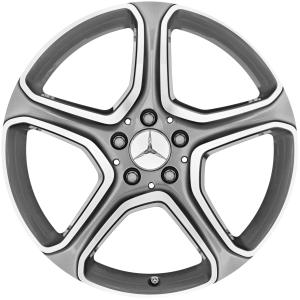 19" Mercedes 5 Spoke [204-19] Himalaya Grey with High Sheen alloy wheel