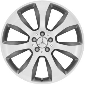 Mercedes 7 Spoke [204-20] Titanium Silver Alloy Wheel for Mercedes GLK-Class X204 - Sizes 20in