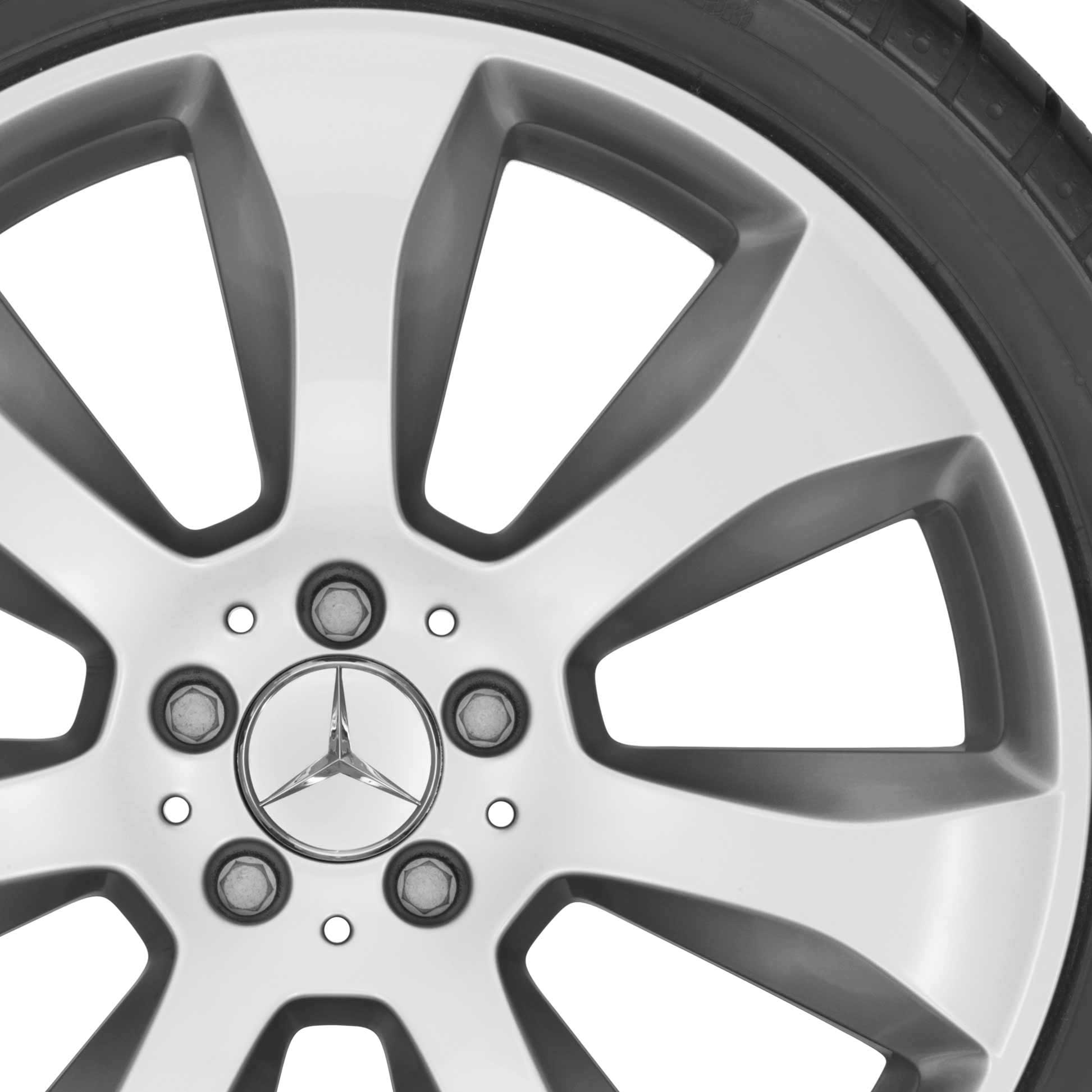 Mercedes 7 Spoke [204-20] Titanium Silver Alloy Wheel Product Image #2