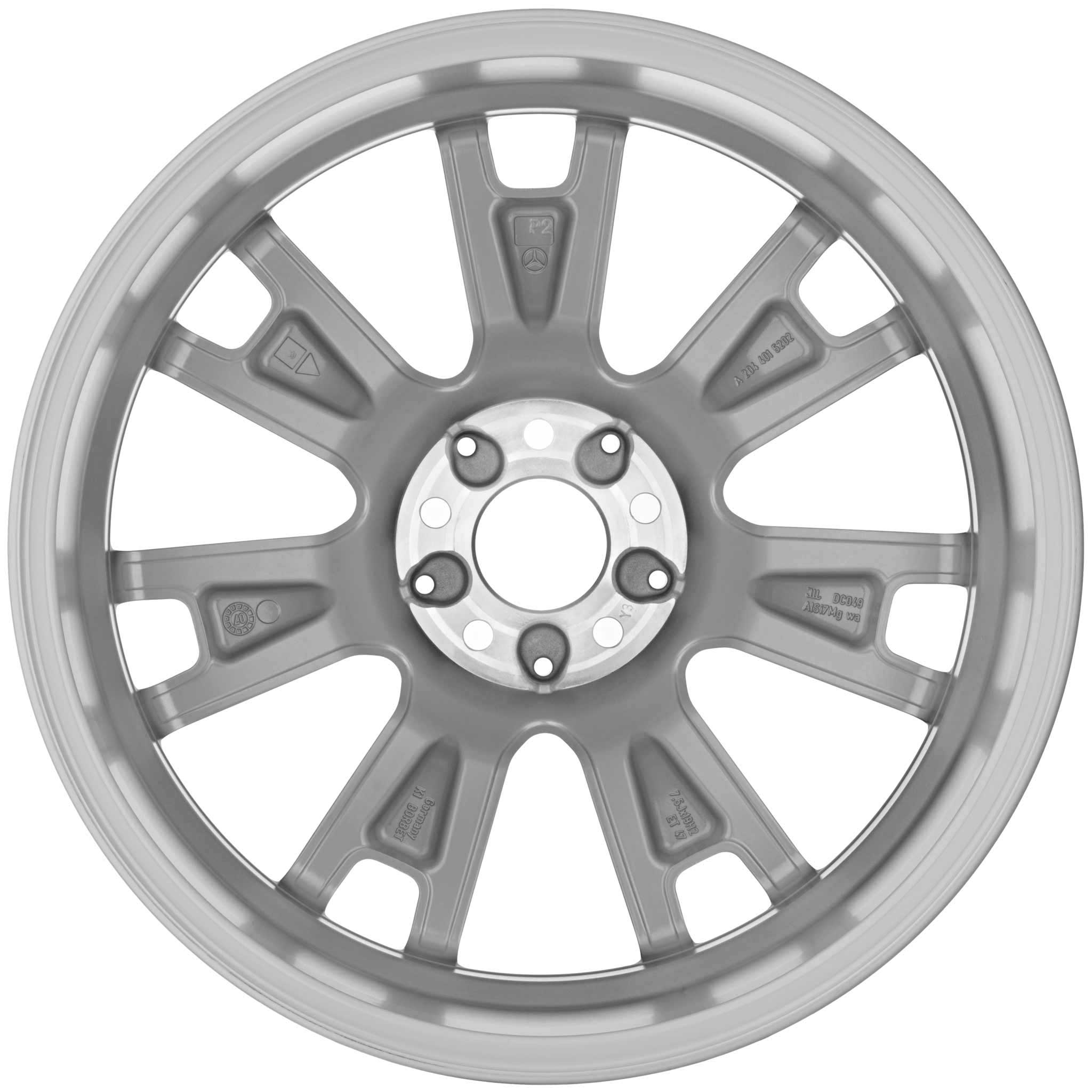 Mercedes 7 Spoke [204-19] Sterling Silver Alloy Wheel Product Image #2