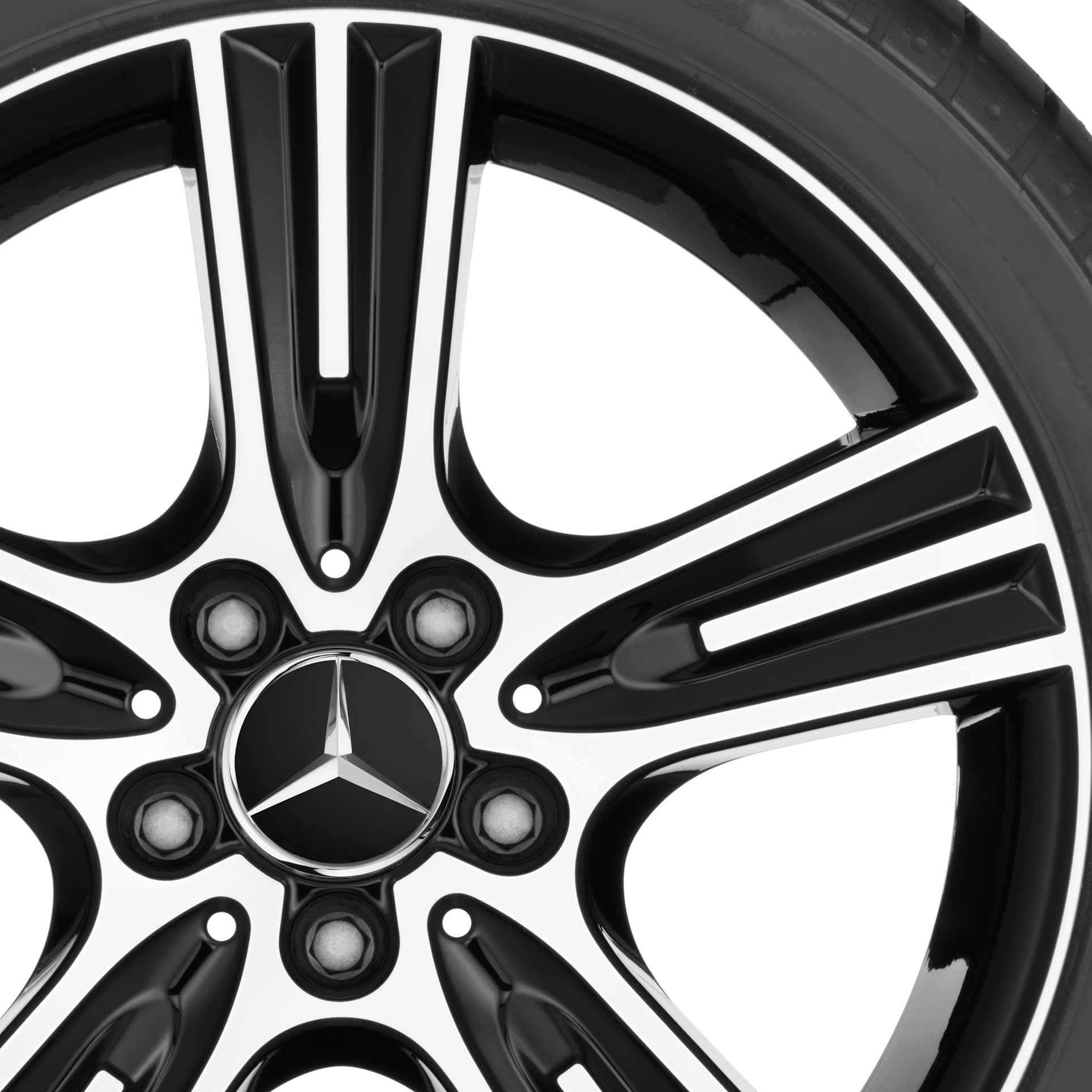 Mercedes 5 Spoke [204-17] Gloss Black with High Sheen Alloy Wheel Product Image #2