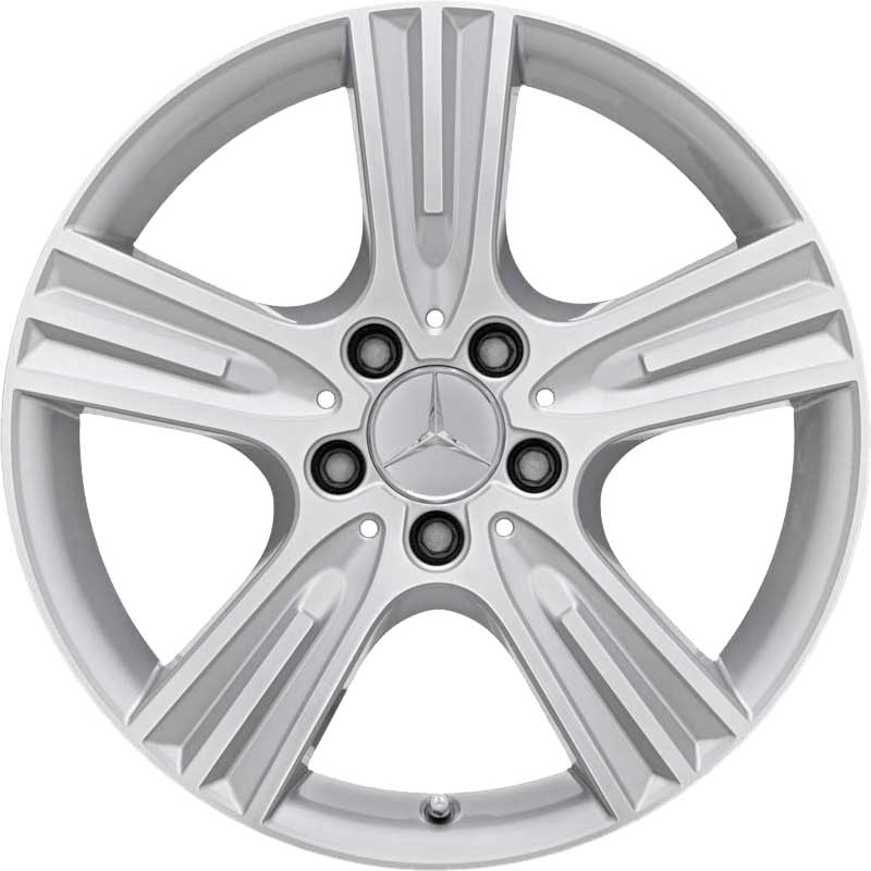 Mercedes 5 Spoke [204-17] Titanium Silver with High Sheen Alloy Wheel Product Image #1
