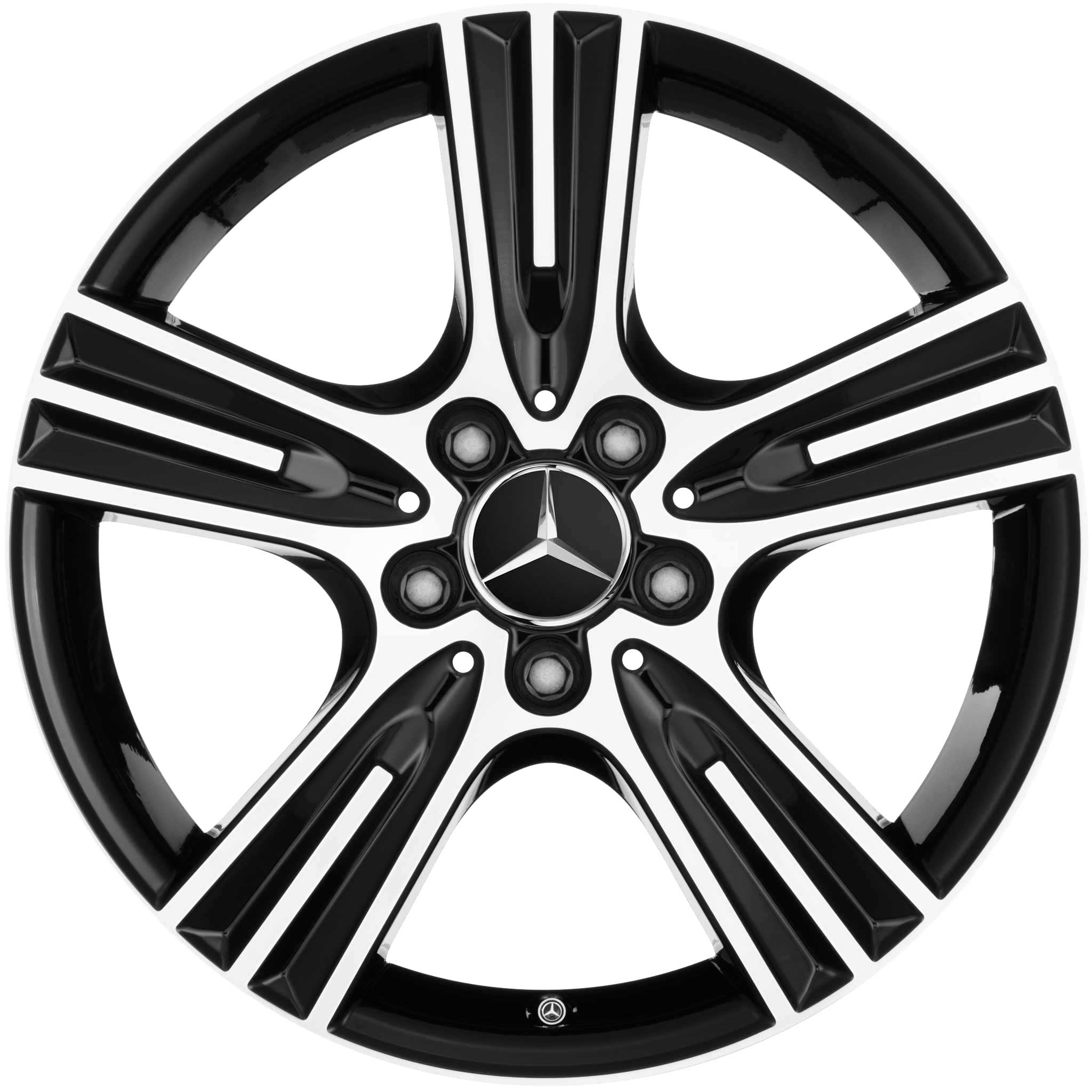 Mercedes 5 Spoke [204-17] Gloss Black with High Sheen Alloy Wheel Product Image #1
