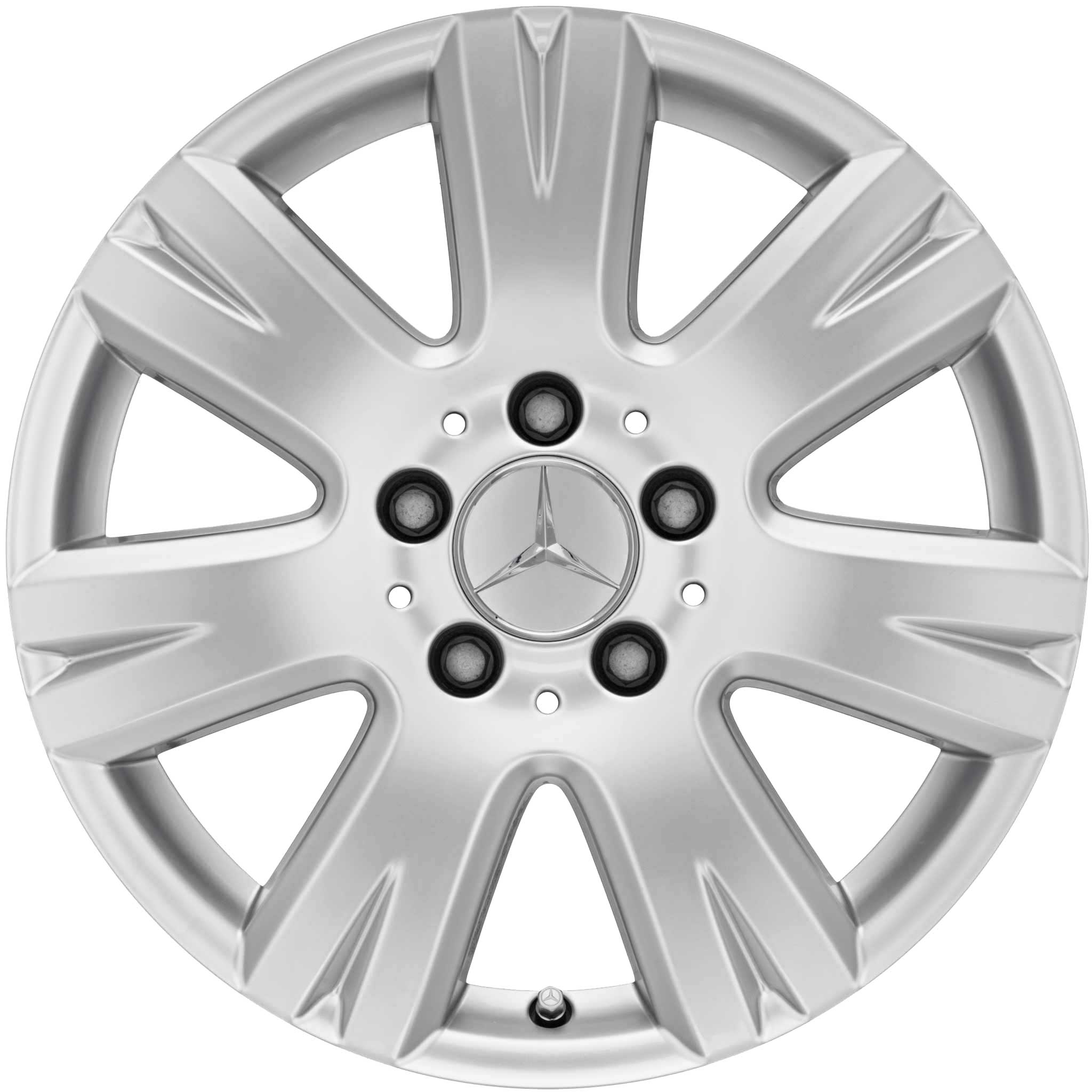 Mercedes 7 Spoke [204-16] Titanium Silver Alloy Wheel Product Image #1