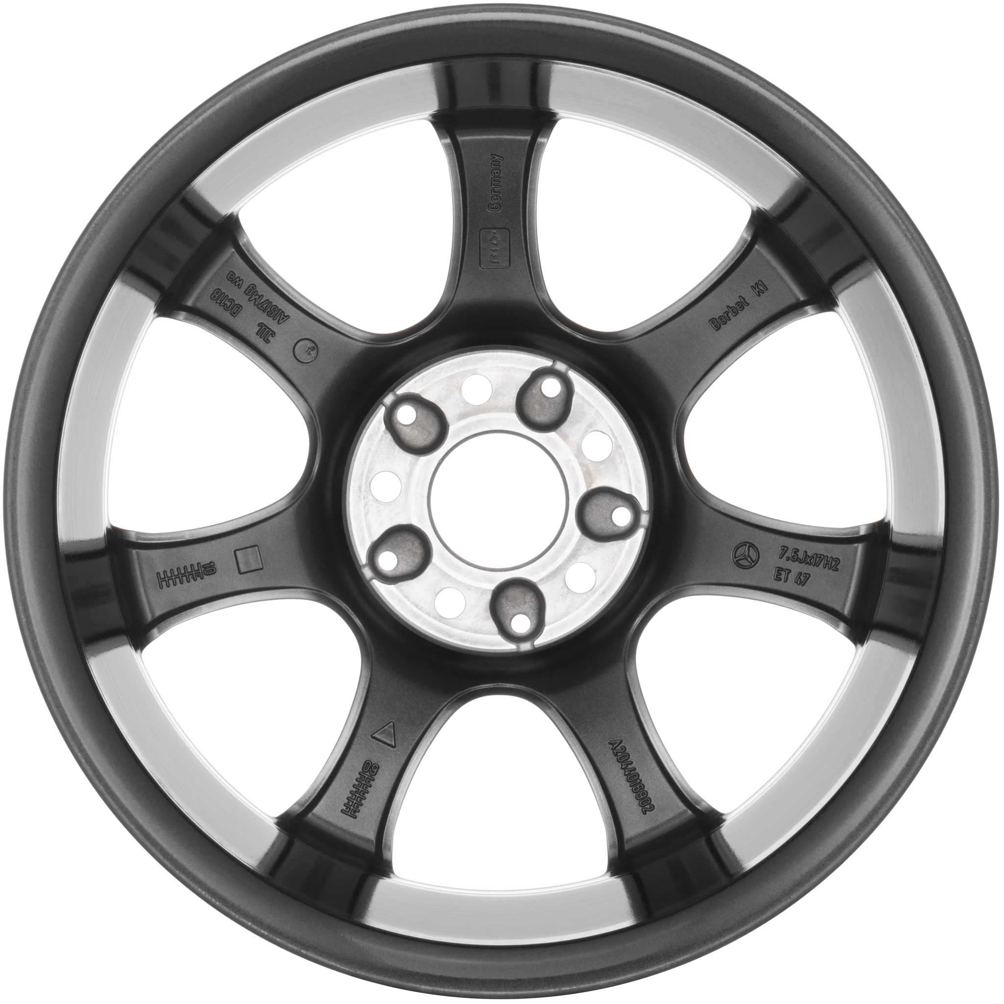 Mercedes 7 Spoke [204-17] Chrome Shadow Alloy Wheel Product Image #2