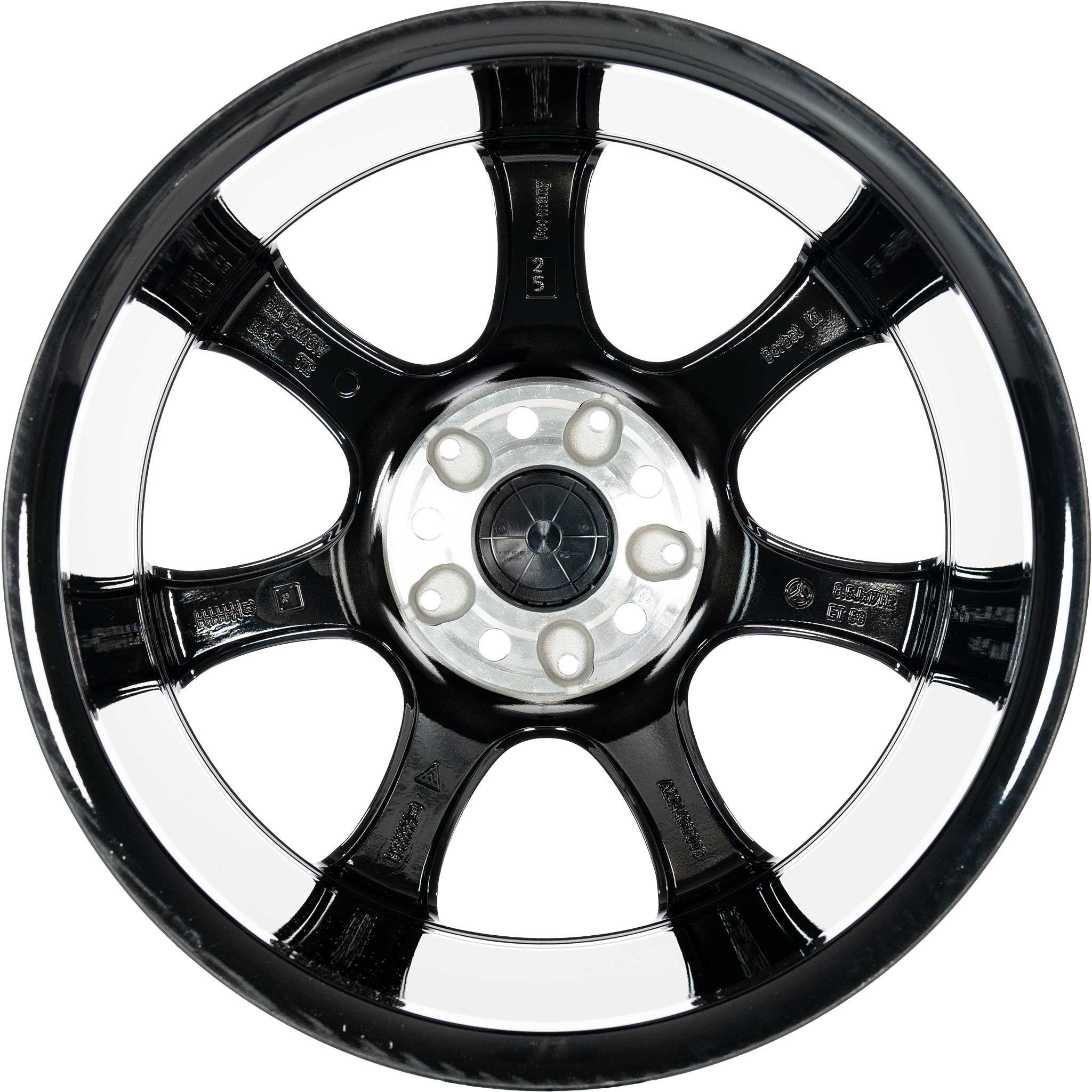Mercedes 7 Spoke [204-17] Gloss Black with High Sheen Alloy Wheel Product Image #3