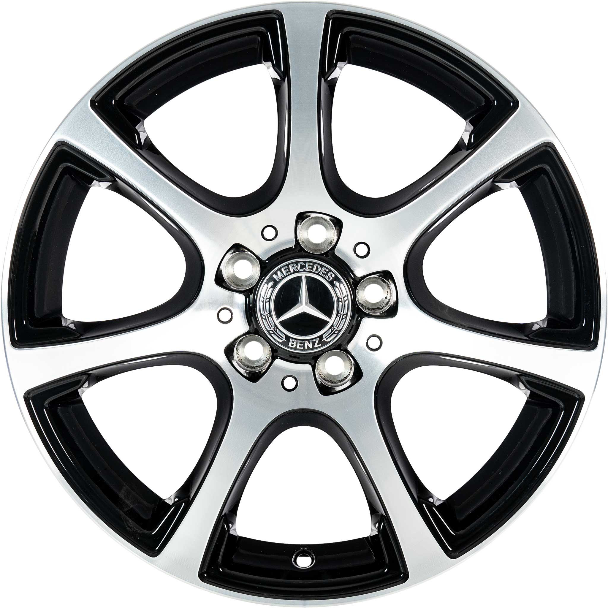 Mercedes 7 Spoke [204-17] Gloss Black with High Sheen Alloy Wheel Product Image #1