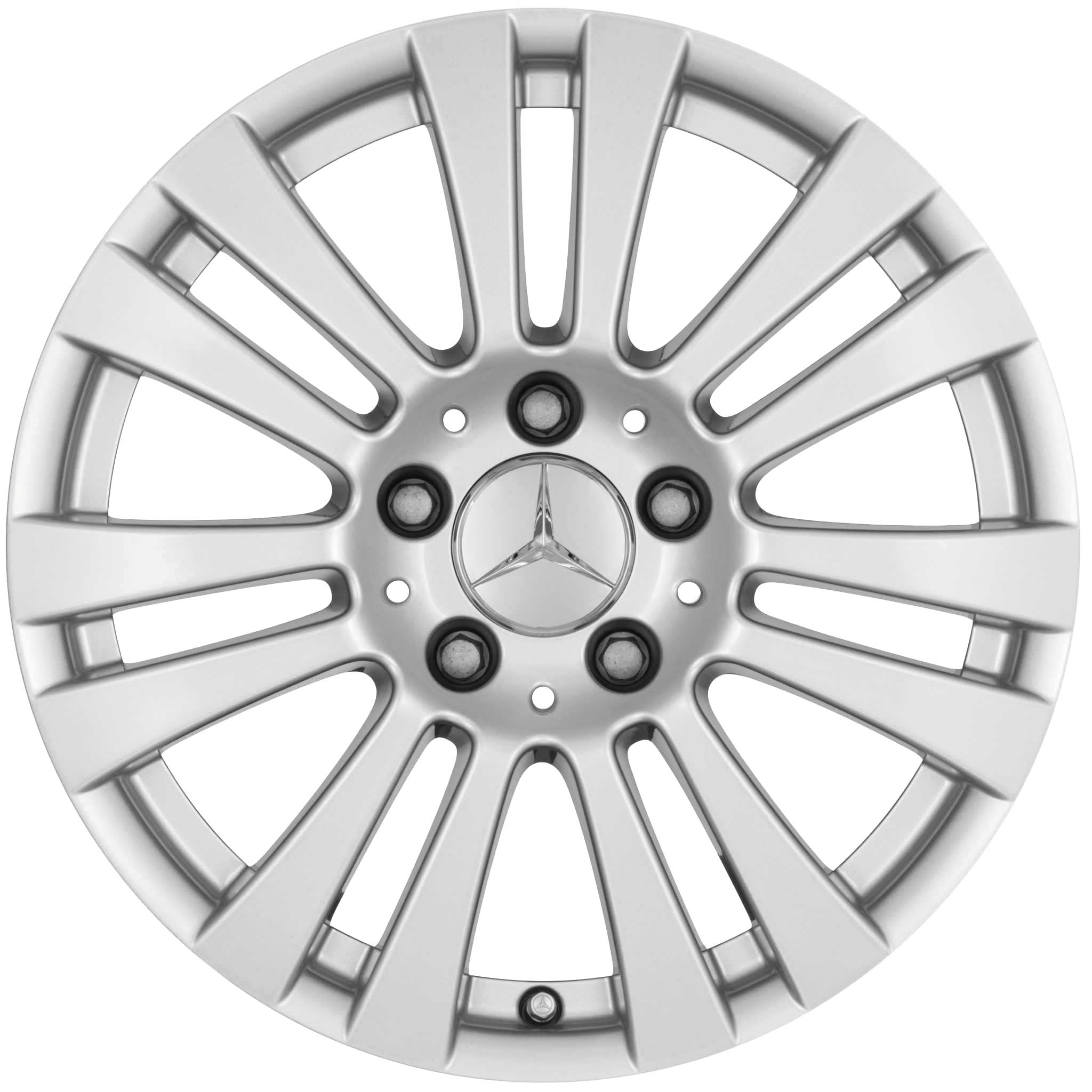 Mercedes 7 Twin Spoke [204-16] Titanium Silver Alloy Wheel Product Image #1
