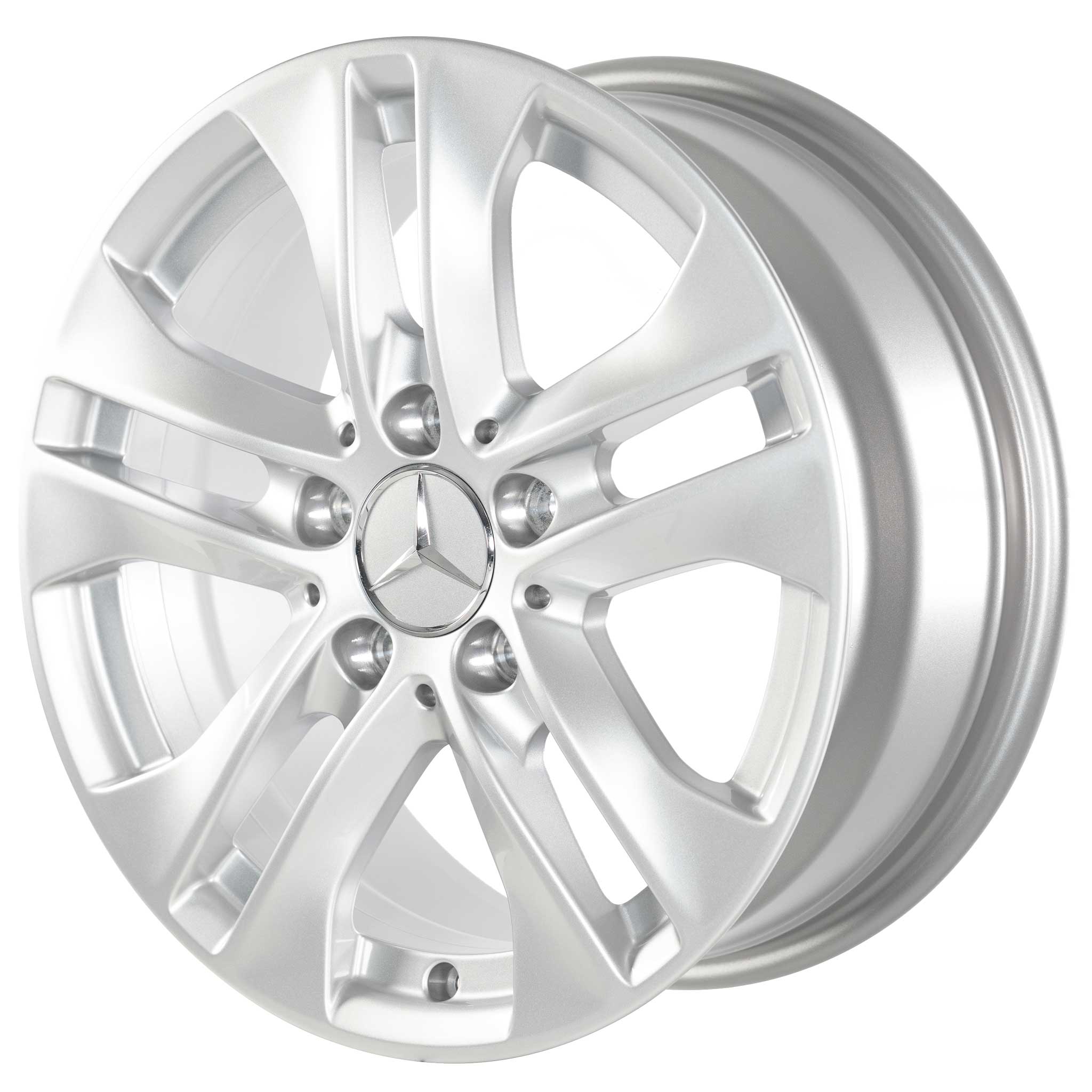 Mercedes 5 Twin Spoke [204-16] Titanium Silver Alloy Wheel Product Image #2