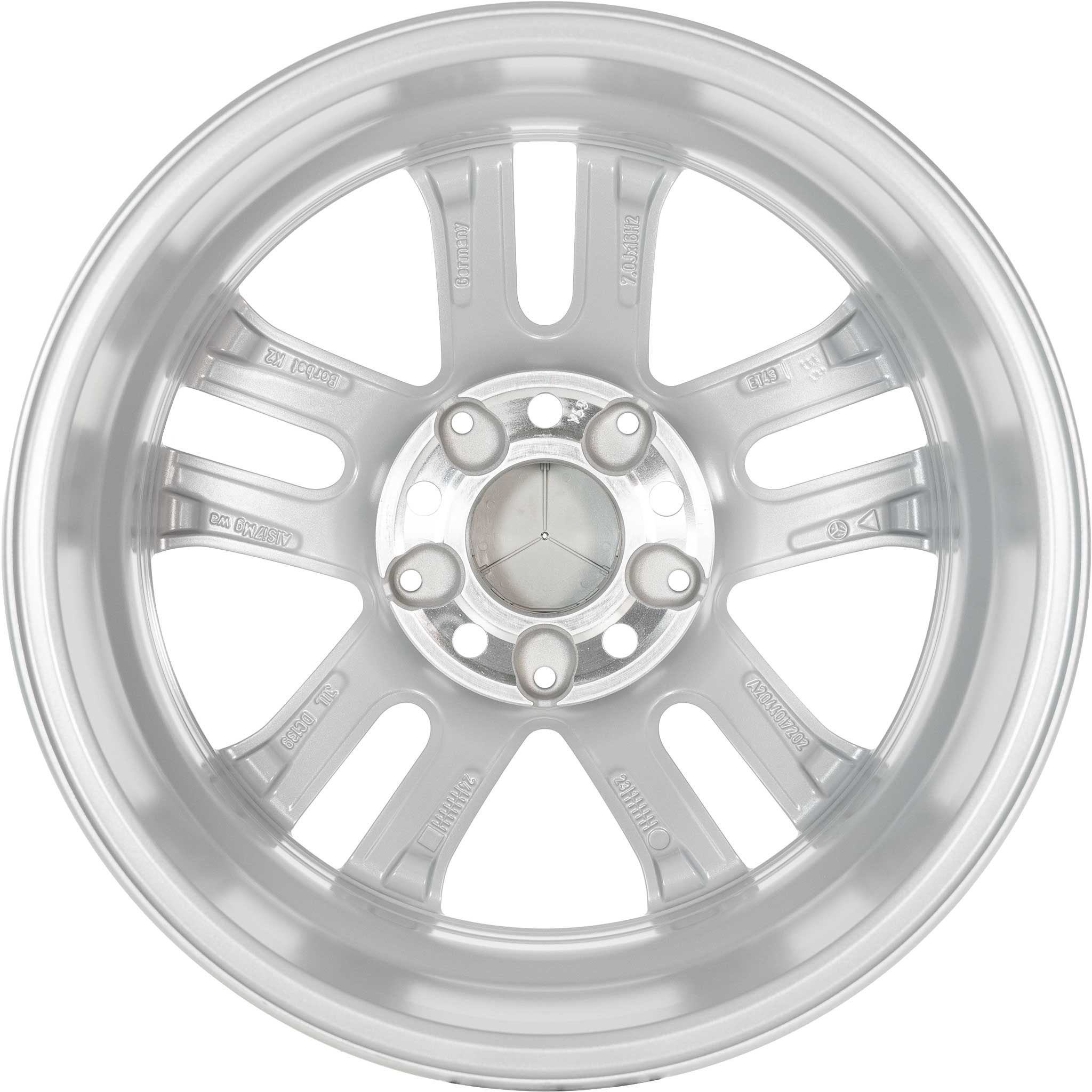 Mercedes 5 Twin Spoke [204-16] Titanium Silver Alloy Wheel Product Image #3