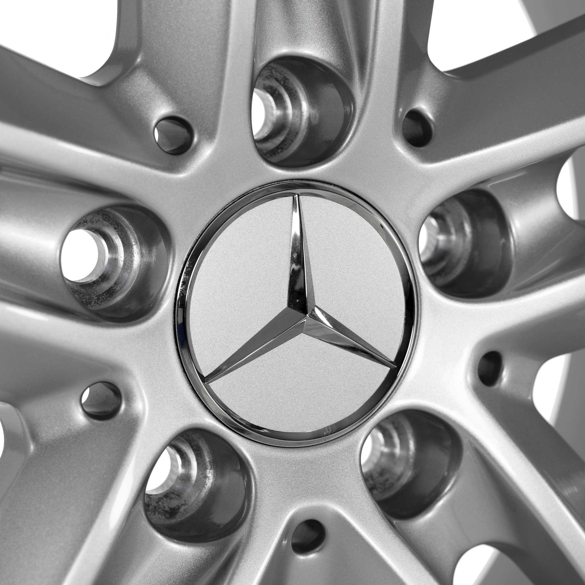 Mercedes 5 Twin Spoke [204-16] Titanium Silver Alloy Wheel Product Image #4