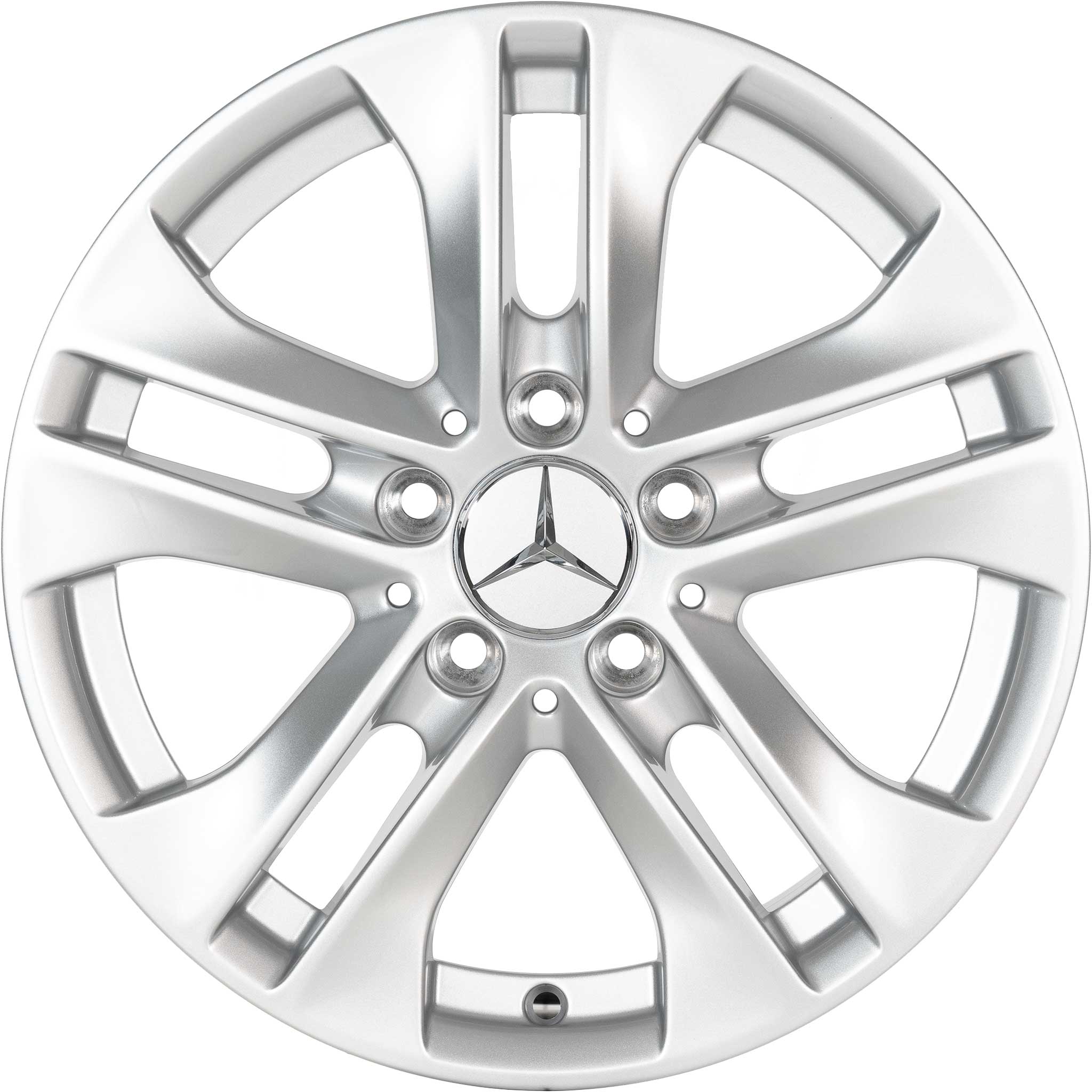 Mercedes 5 Twin Spoke [204-16] Titanium Silver Alloy Wheel Product Image #1