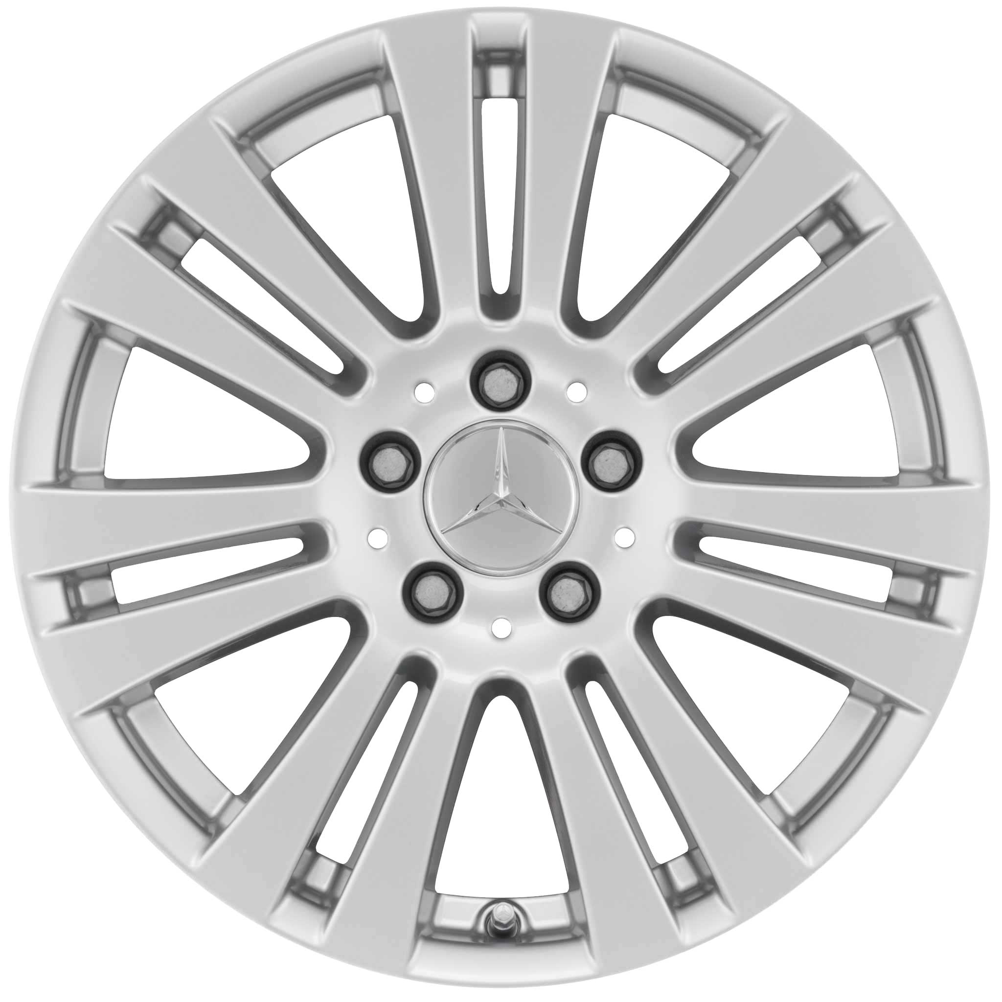 Mercedes 7 Twin Spoke [204-17] Titanium Silver Alloy Wheel Product Image #1