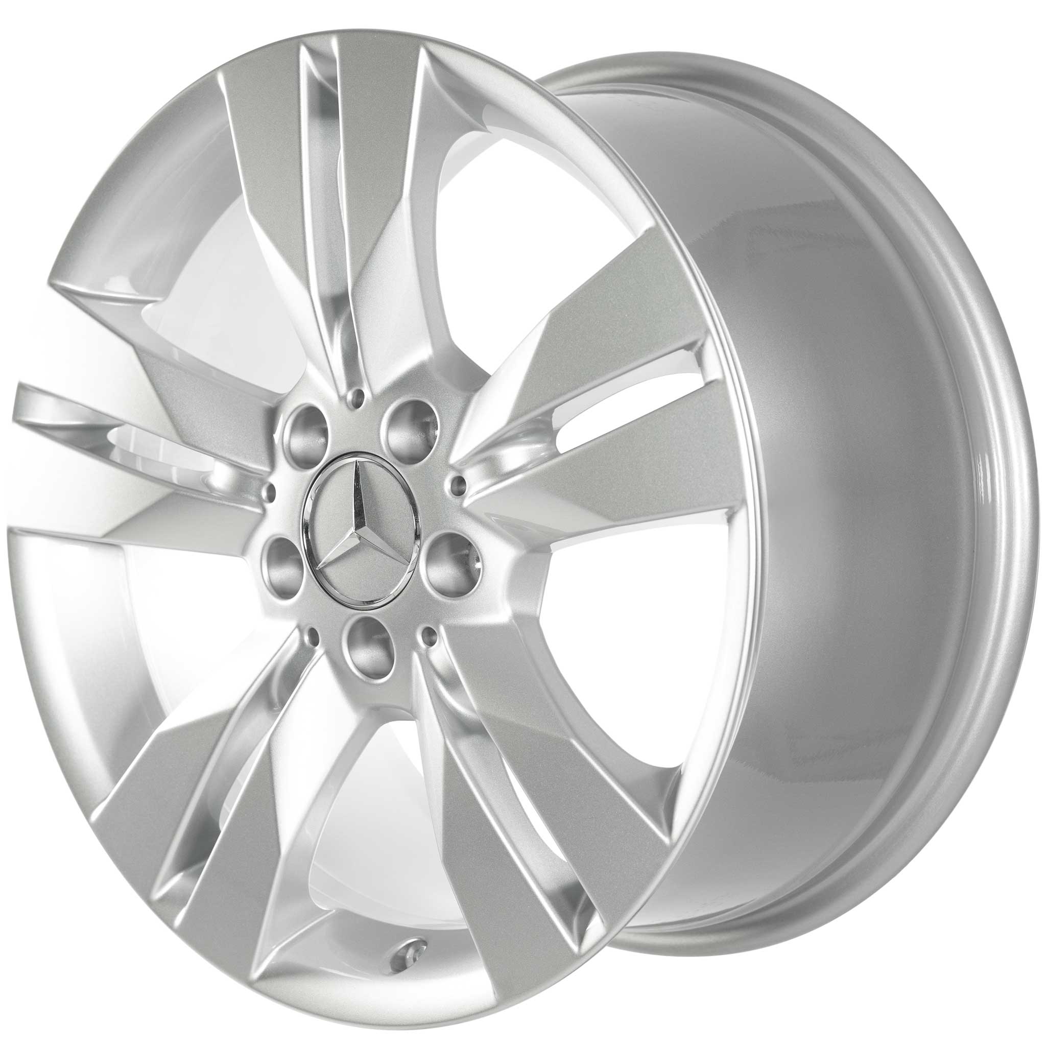 Mercedes 5 Twin Spoke [204-17] Titanium Silver Alloy Wheel Product Image #2