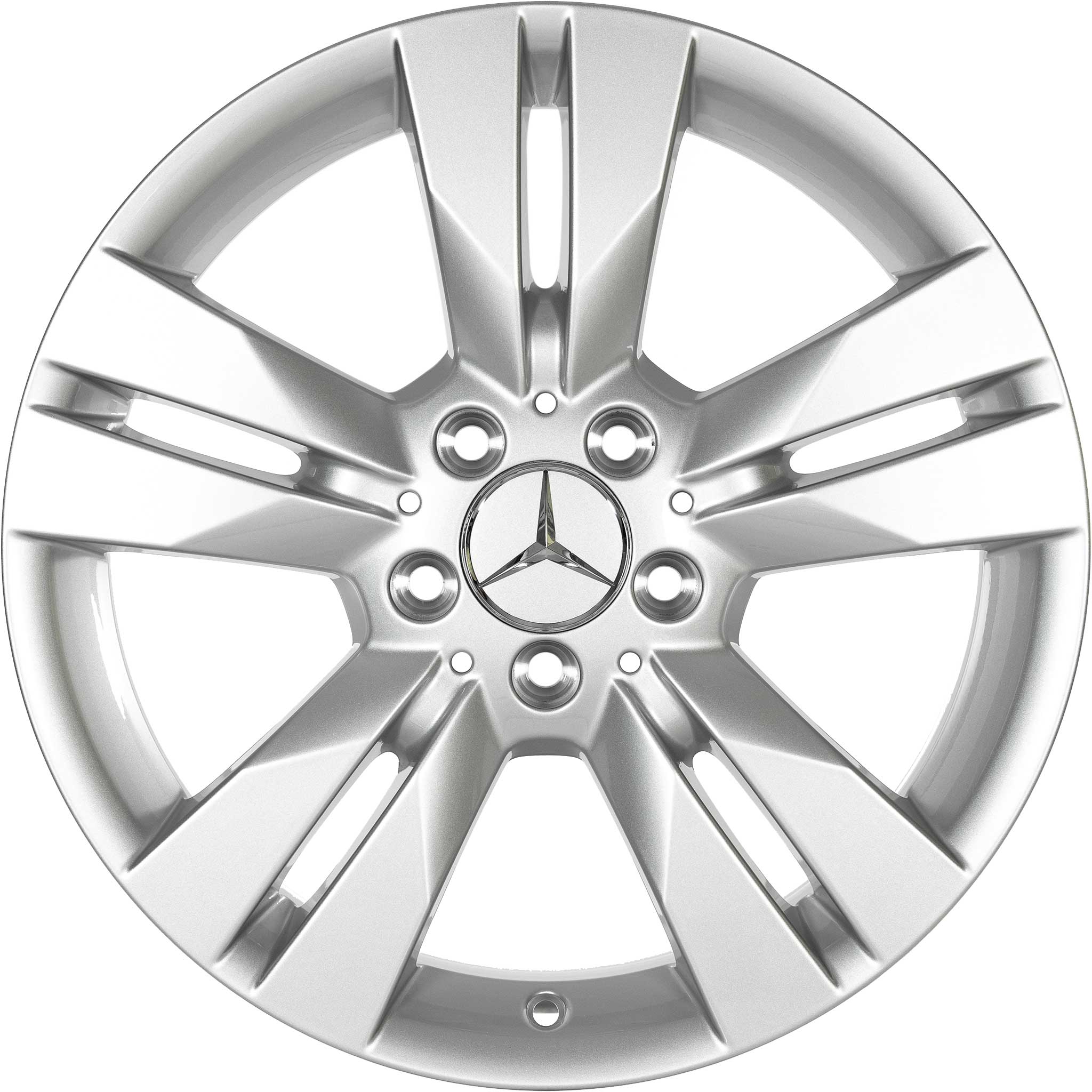 Mercedes 5 Twin Spoke [204-17] Titanium Silver Alloy Wheel Product Image #1