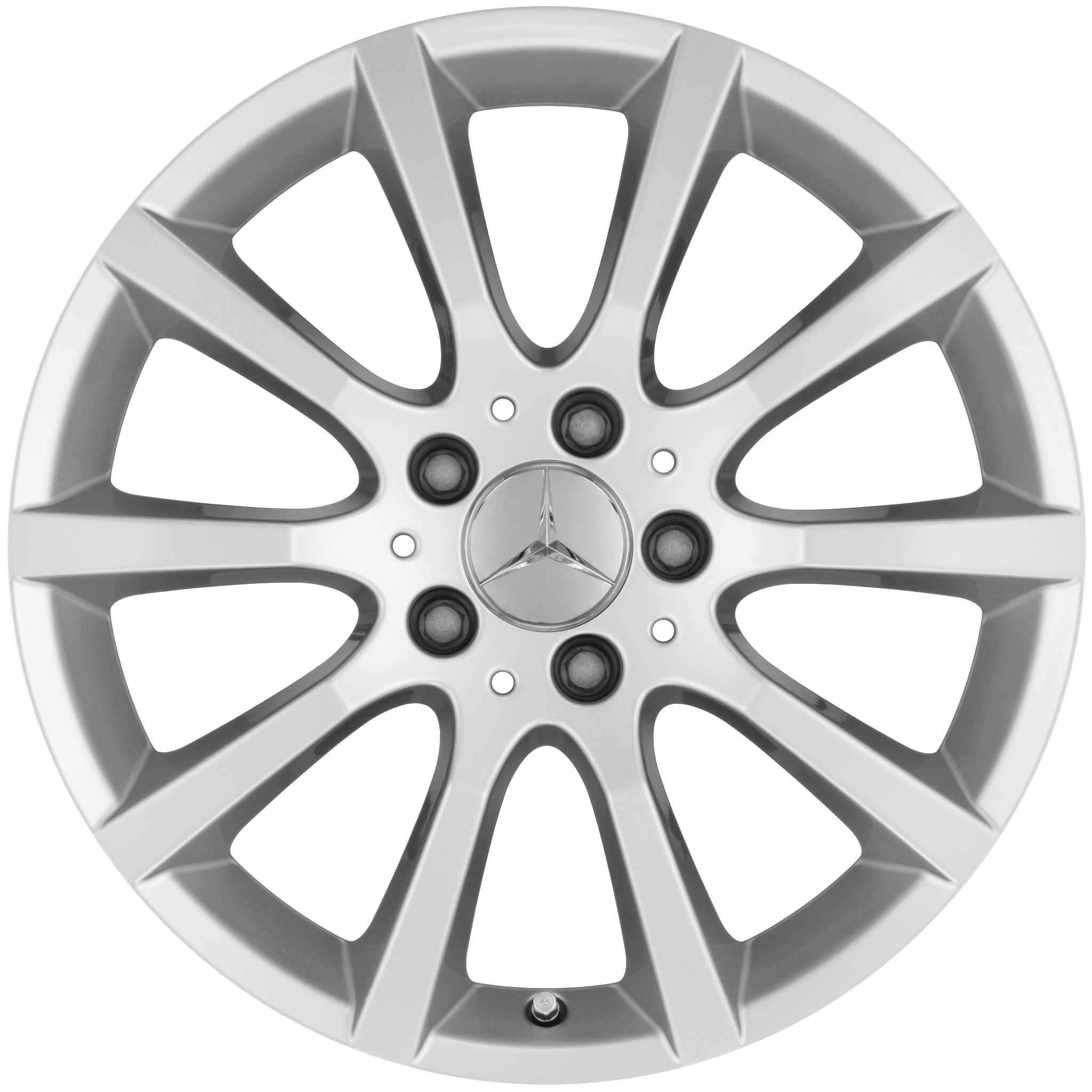 Mercedes 10 Spoke [204-17] Titanium Silver Alloy Wheel Product Image #1