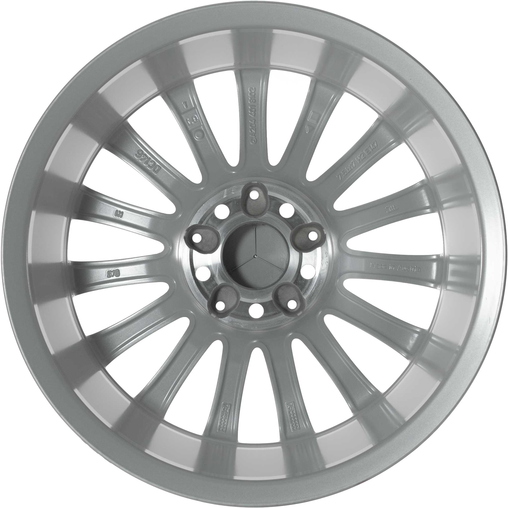Mercedes Multispoke [204-17] Titanium Silver Alloy Wheel Product Image #2