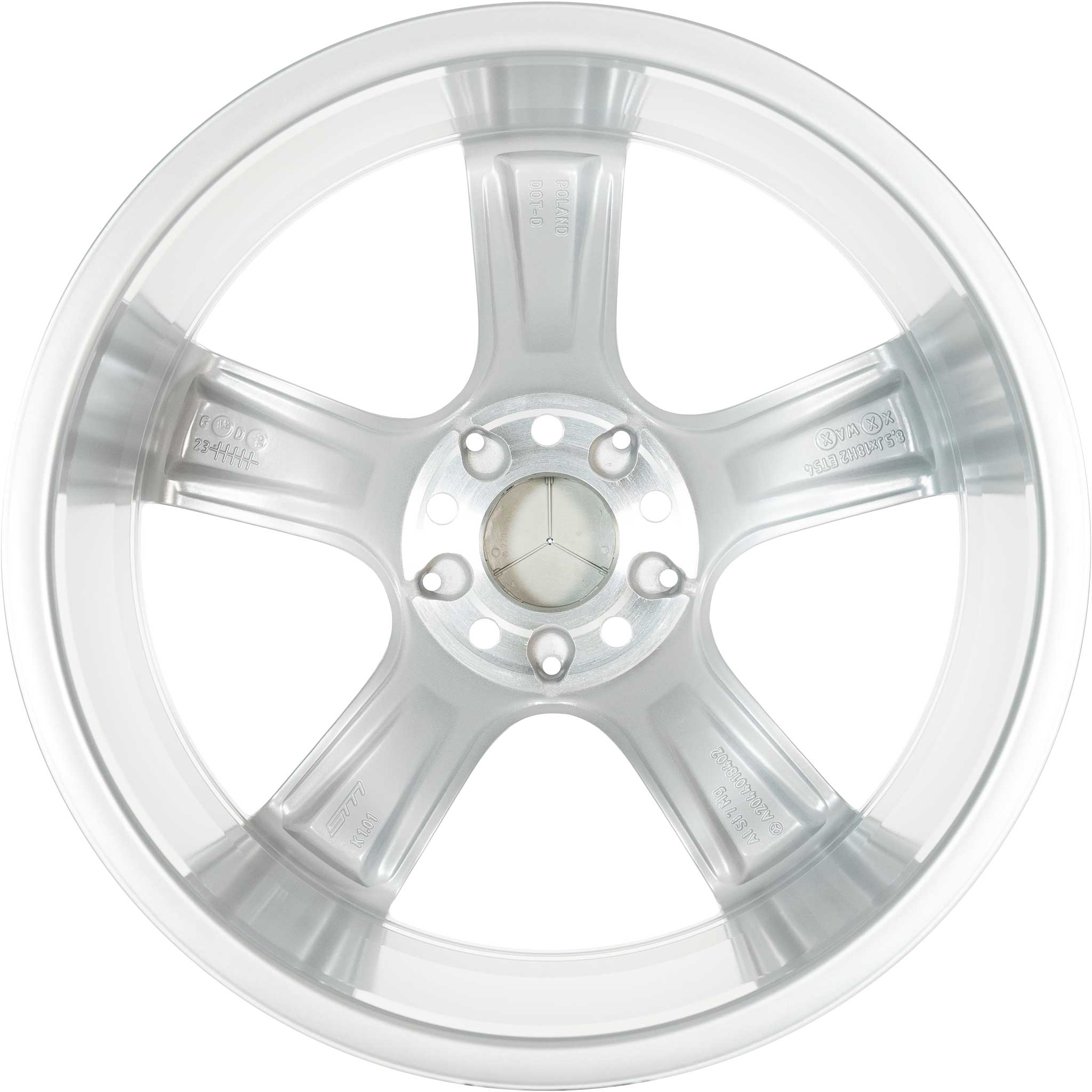 Mercedes 5 Spoke [204-18] Sterling Silver Alloy Wheel Product Image #3