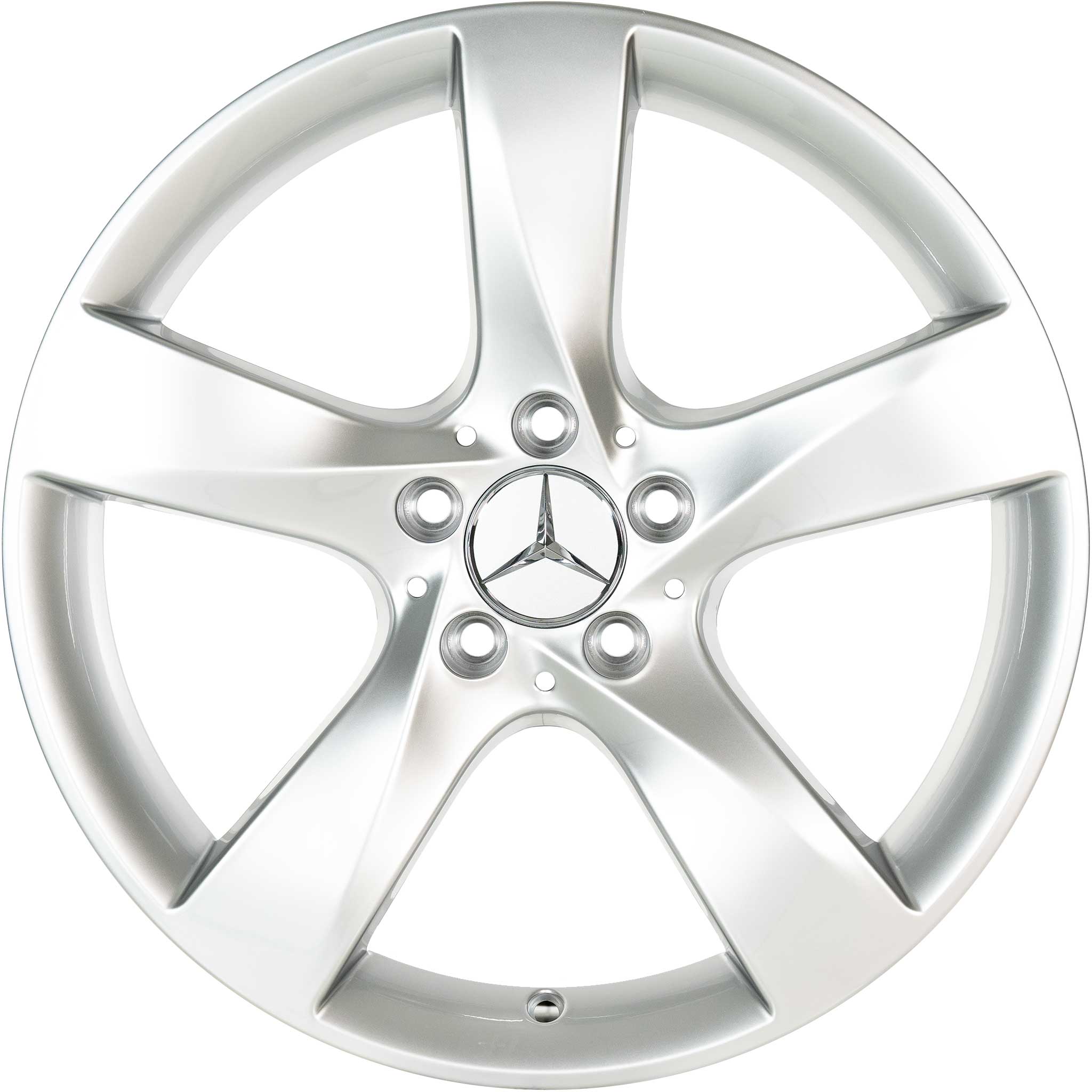 Mercedes 5 Spoke [204-18] Sterling Silver Alloy Wheel Product Image #1