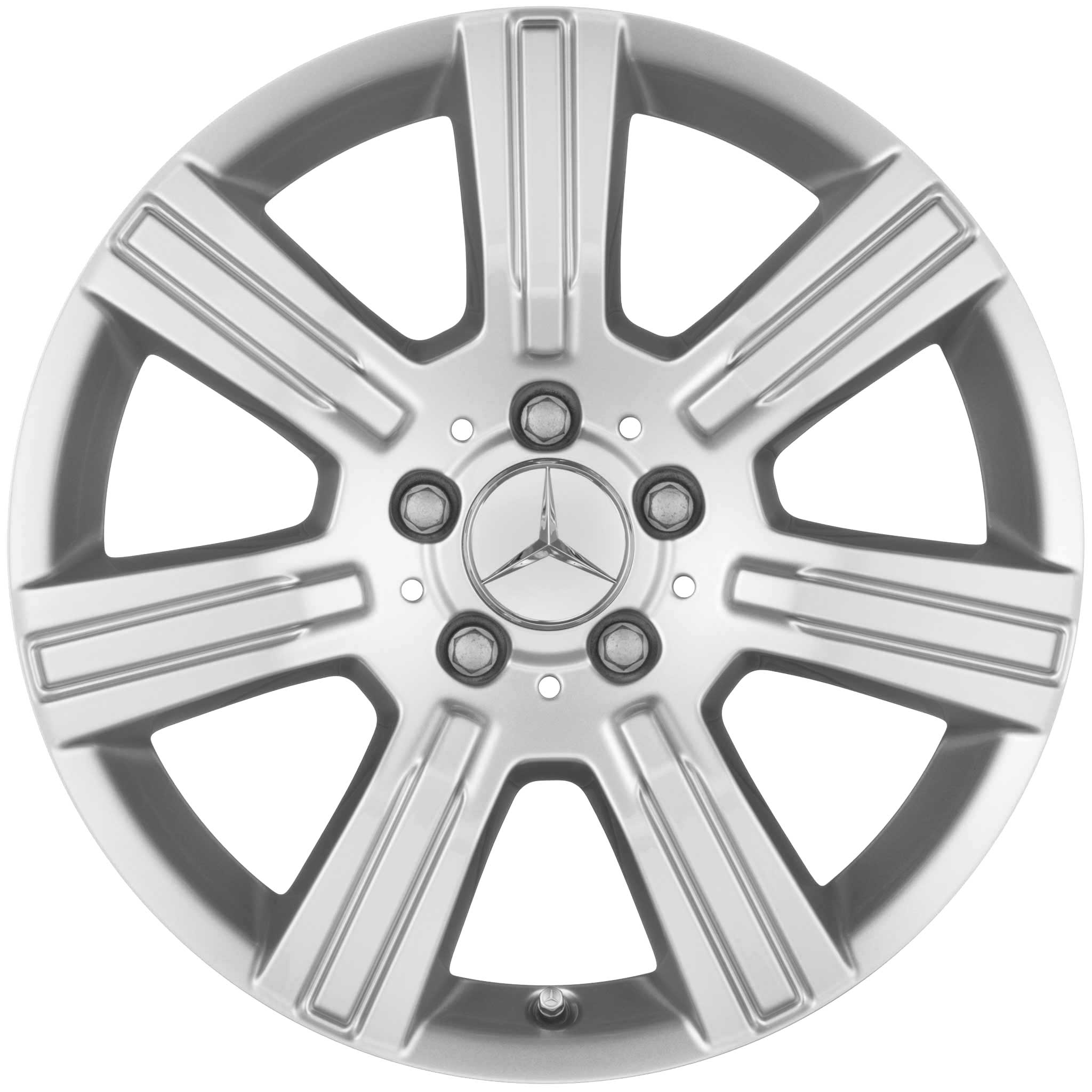Mercedes 7 Spoke [204-17] Titanium Silver Alloy Wheel Product Image #1