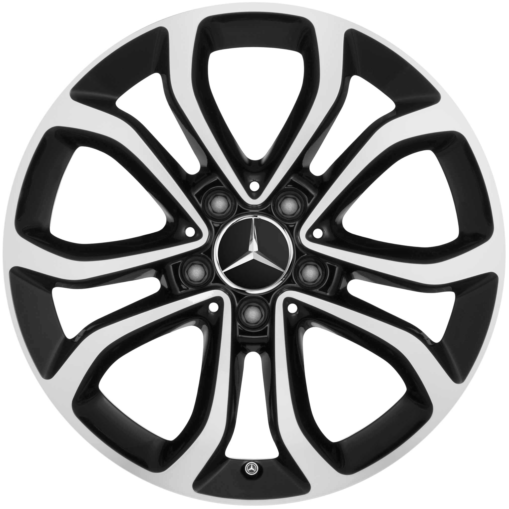 Mercedes 5 Twin Spoke [205-17] Gloss Black with High Sheen Alloy Wheel Product Image #1