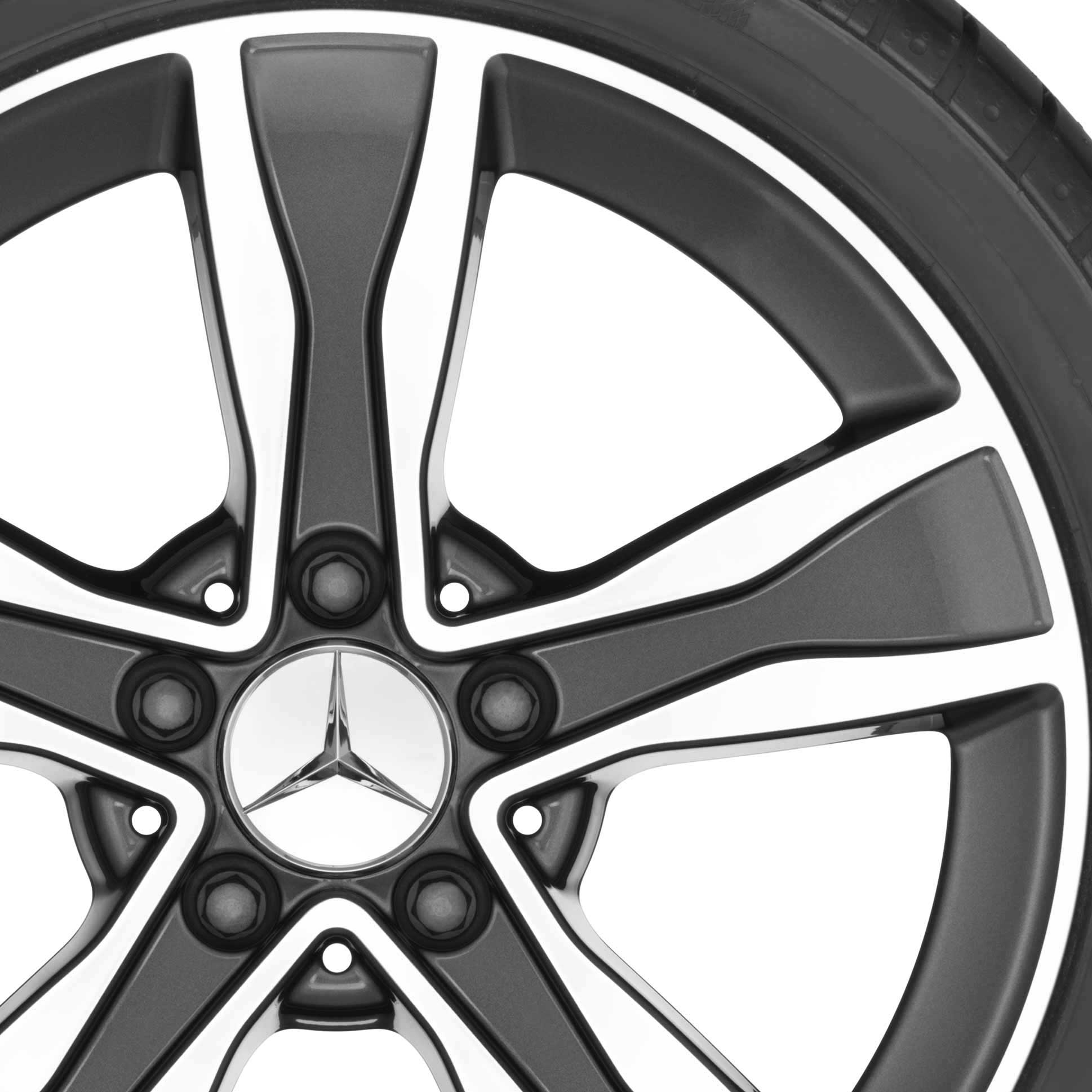 Mercedes 5 Twin Spoke [205-17] Tremolite Metallic with High Sheen Alloy Wheel Product Image #2