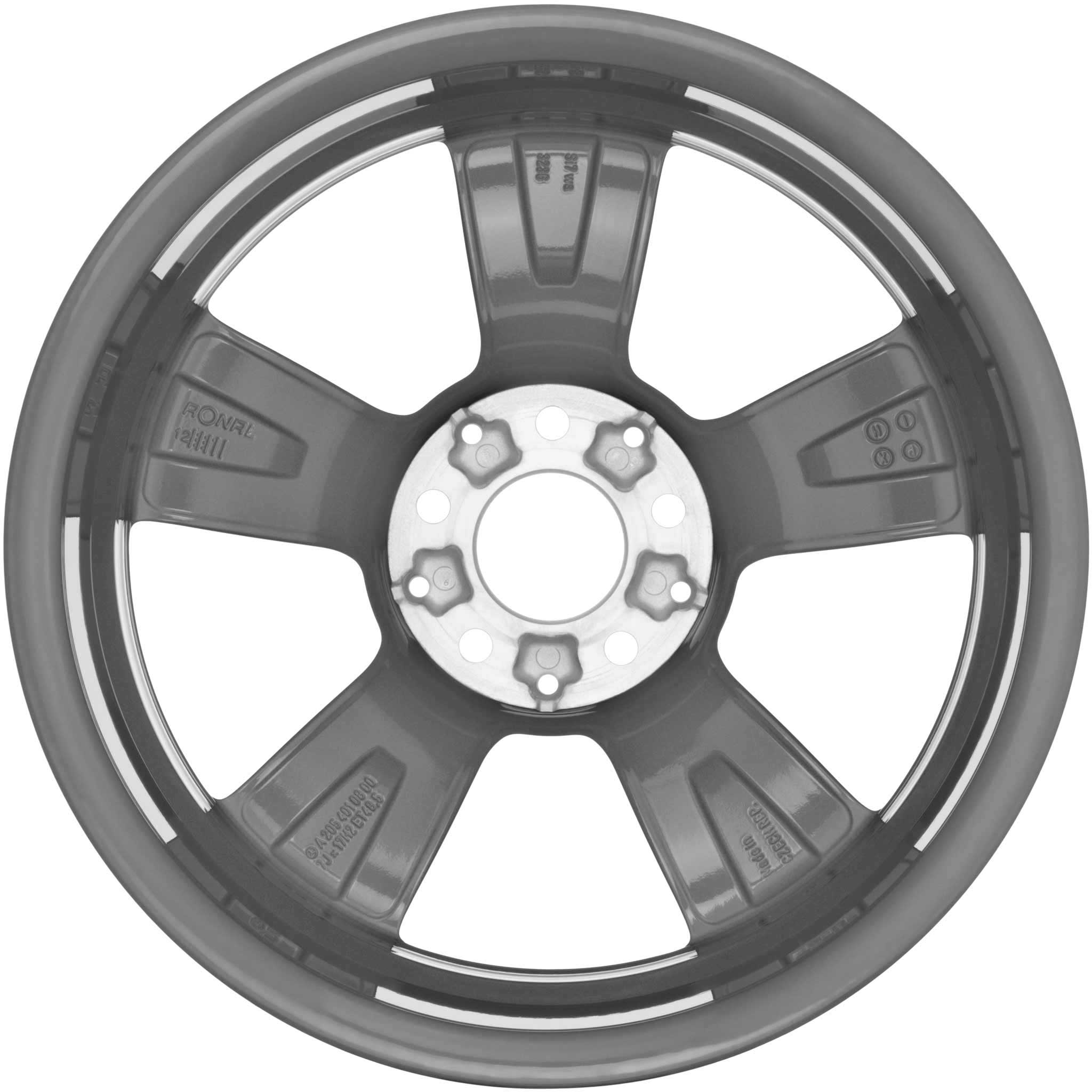 Mercedes 5 Twin Spoke [205-17] Tremolite Metallic with High Sheen Alloy Wheel Product Image #3