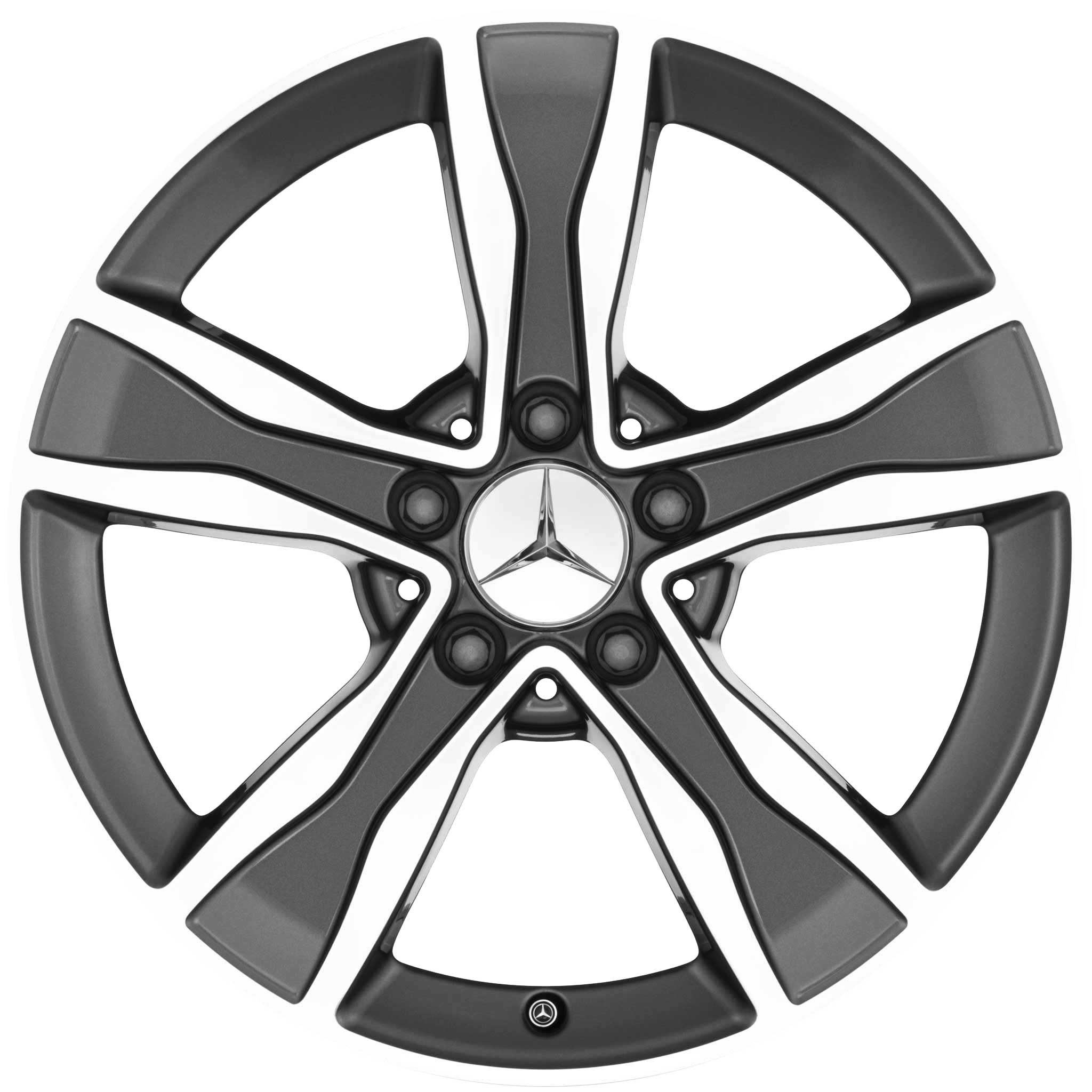 Mercedes 5 Twin Spoke [205-17] Tremolite Metallic with High Sheen Alloy Wheel Product Image #1