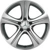 Mercedes 5 Spoke [205-17] Himalaya Grey with High Sheen Wheel Img 1